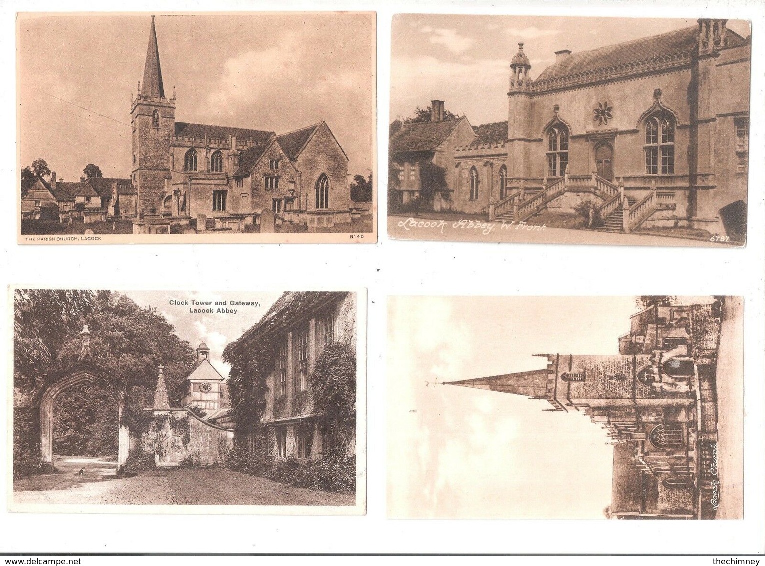 FOUR LACOCK WILTSHIRE POSTCARDS - Other & Unclassified
