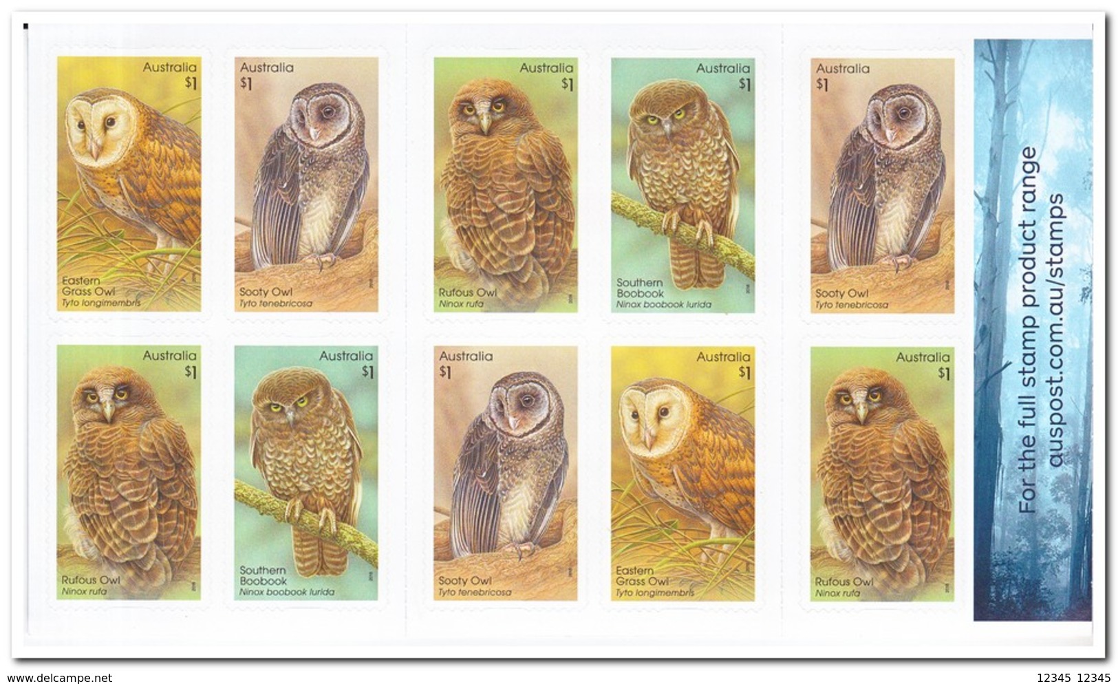 Australië 2016, Postfris MNH, Owls ( Booklet ) - Postzegelboekjes