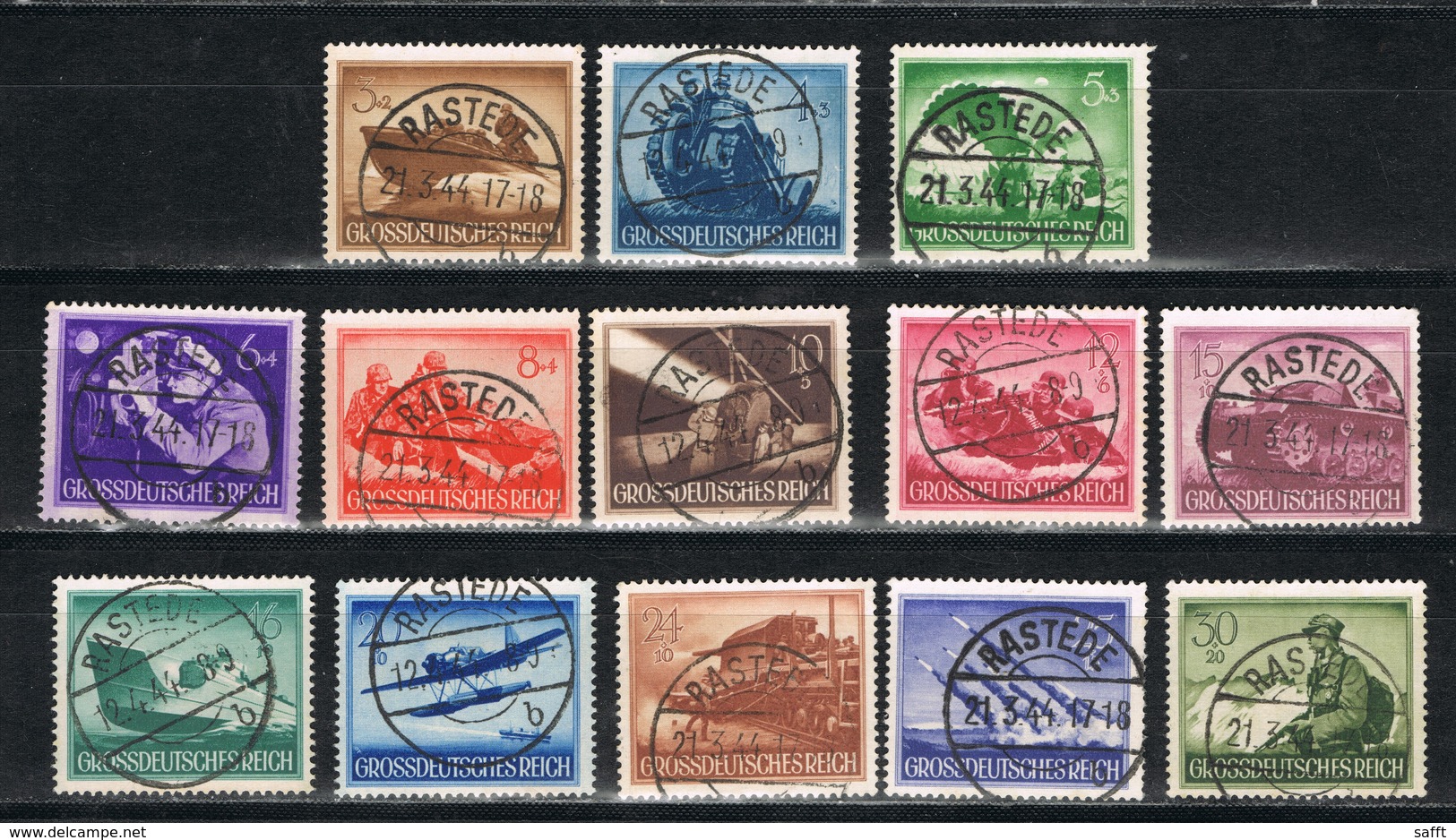 Deutsches Reich 873/885 Gestempelt - Tag Der Wehrmacht 1944 - Used Stamps