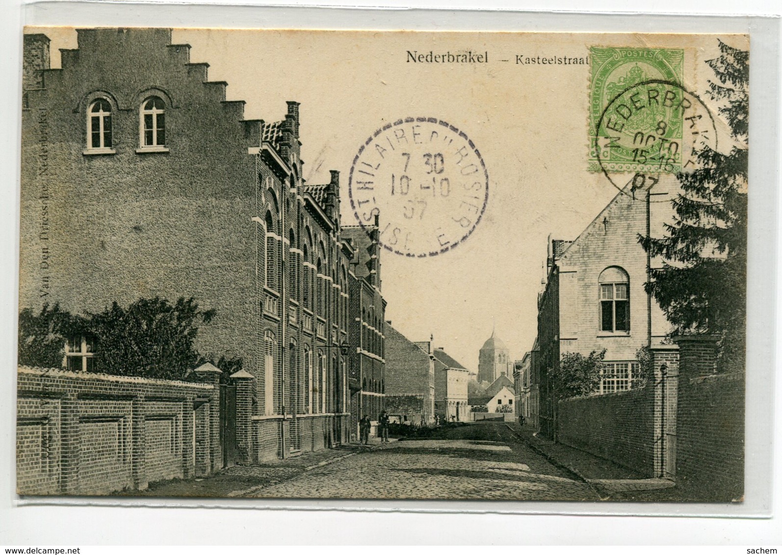 BELGIQUE BRAKEL NEDERBRAKEL Carte RARE Kasteelstraat écrite Timbrée 1907    D07 2019 - Brakel