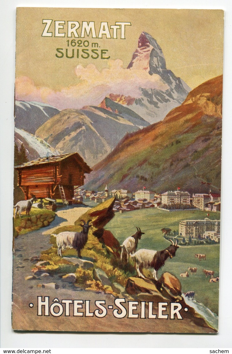 SUISSE ZERMAT Livret 12 Pages Sur Les HOTELS De La Ville 1910      D07 2019 - Autres & Non Classés