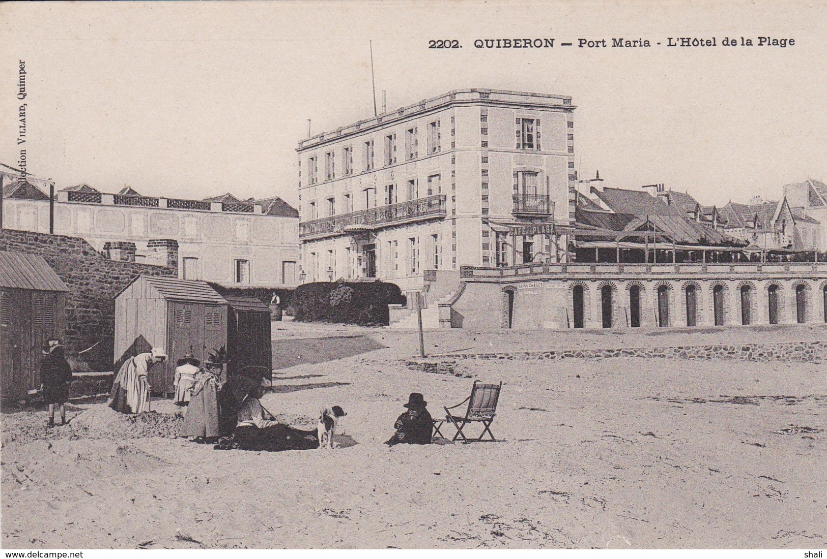 CPA QUIBERON PORT MARIA L' HOTEL DE LA PLAGE - Locmariaquer