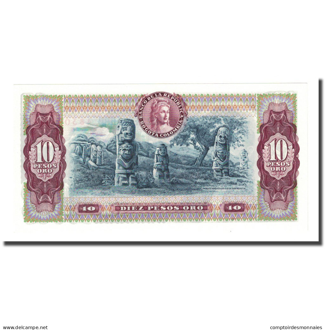 Billet, Colombie, 10 Pesos Oro, 1980-08-07, KM:407g, NEUF - Colombie