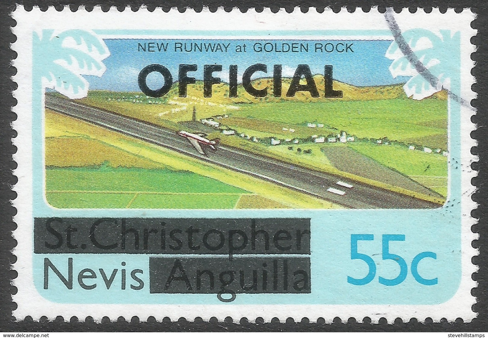 Nevis. 1980 Official. 55c Used. SG O7 - St.Kitts And Nevis ( 1983-...)