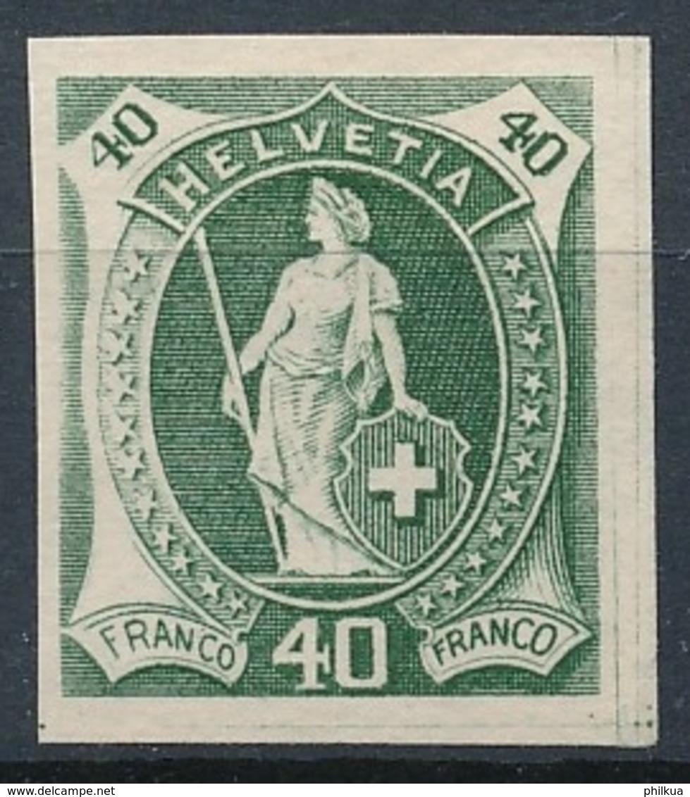 Stehende Helvetia - Pariser Neudruck - Unused Stamps