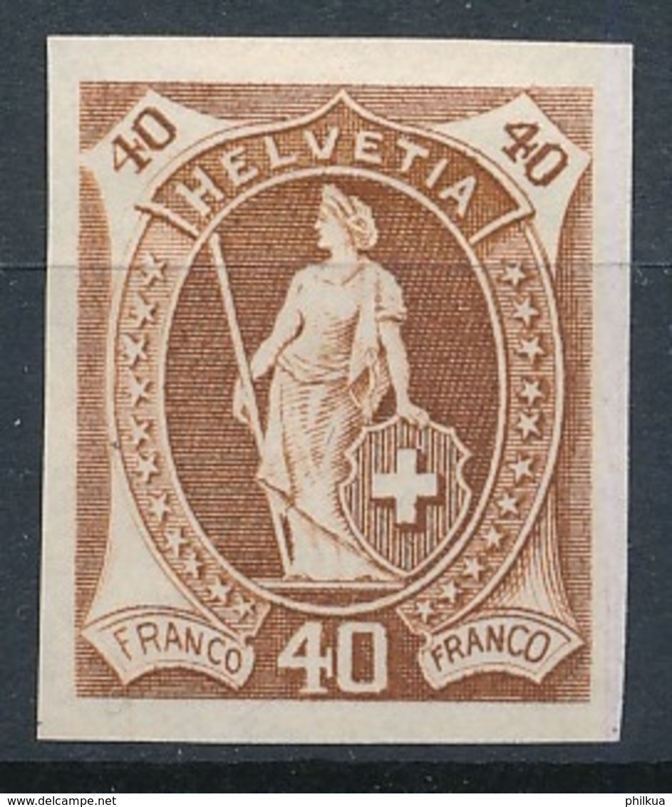 Stehende Helvetia - Pariser Neudruck - Unused Stamps