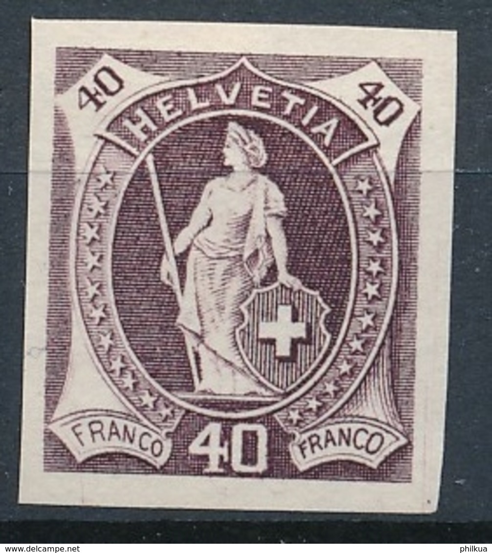 Stehende Helvetia - Pariser Neudruck - Unused Stamps