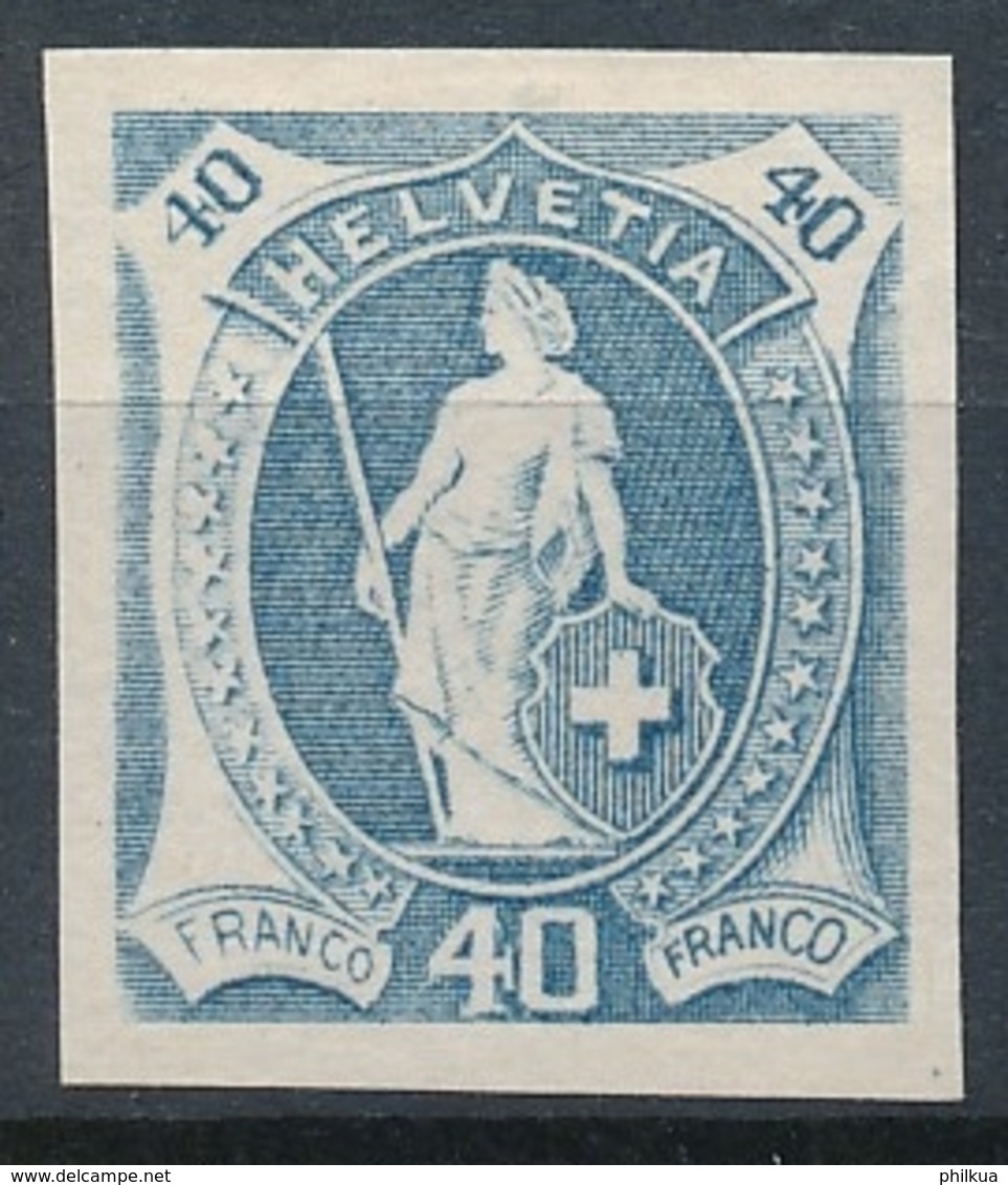 Stehende Helvetia - Pariser Neudruck - Unused Stamps