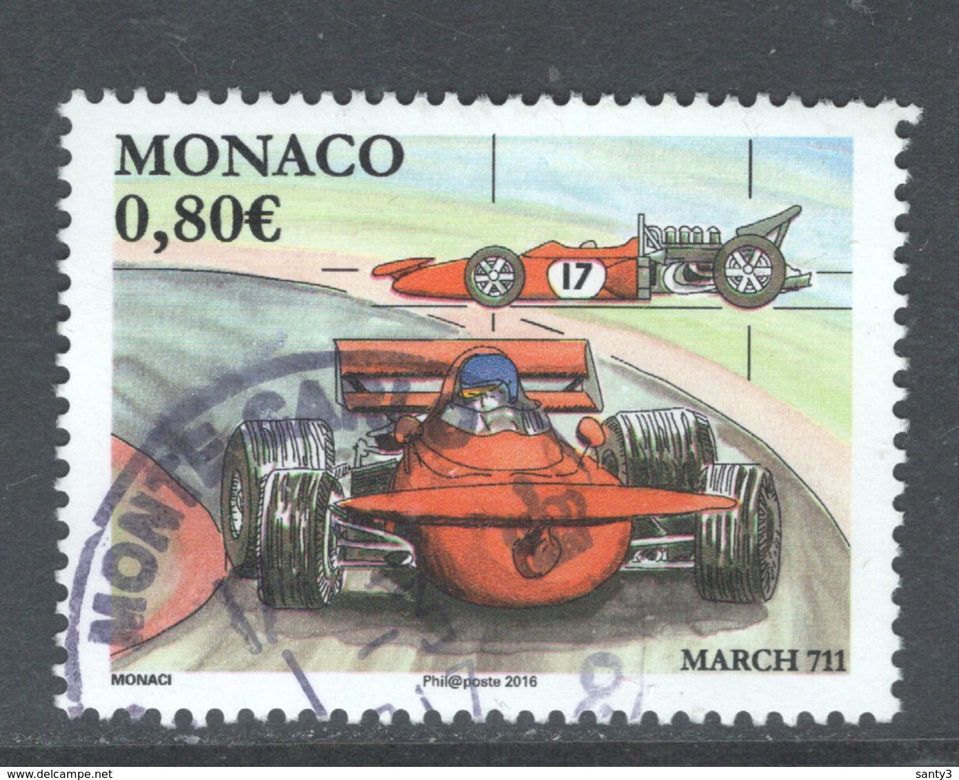 Monaco, Yv  3026 Jaar 2016,  Gestempeld - Used Stamps