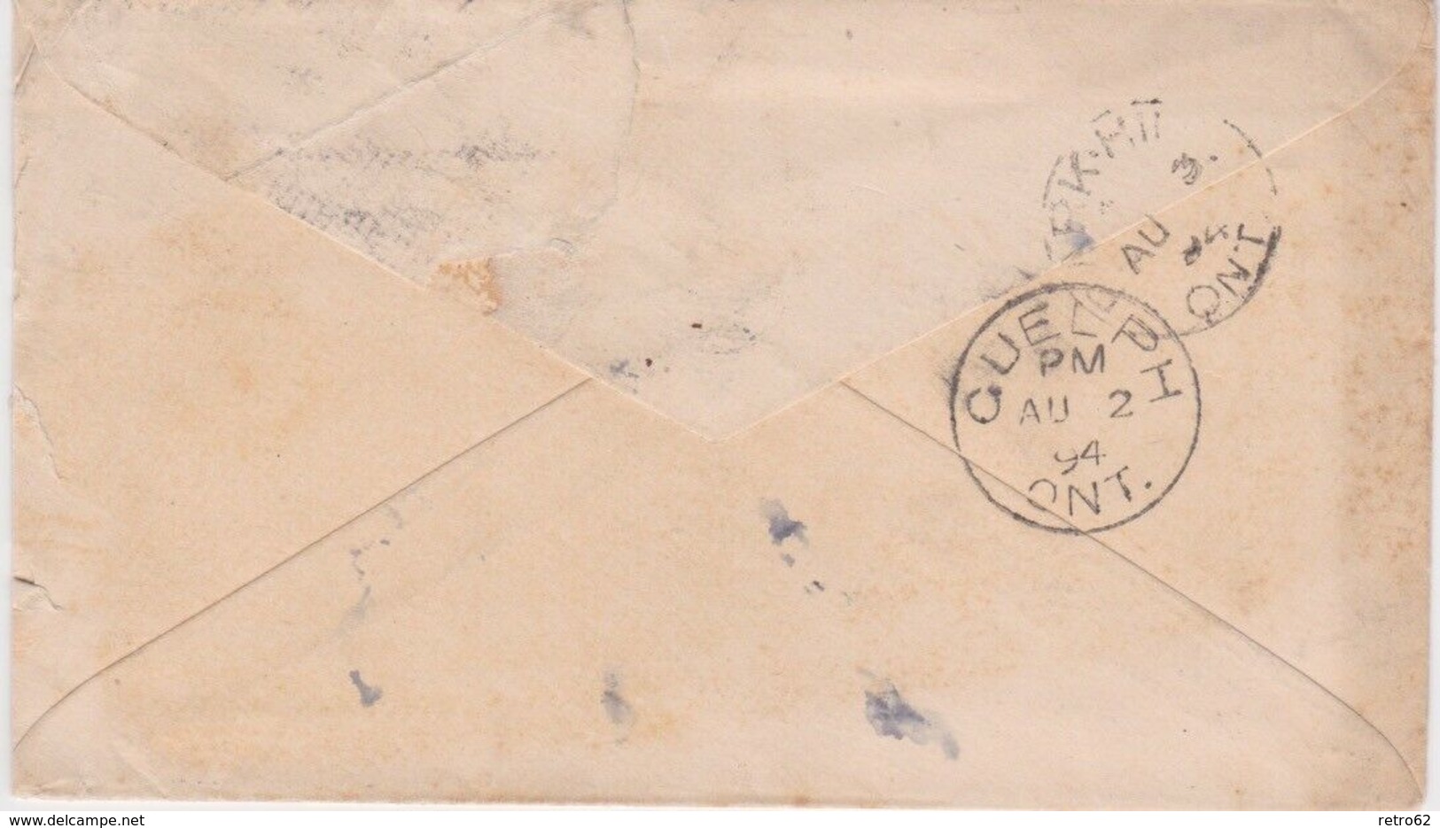 Great Britain-1894 QV 2 1/2d Blue Jubilee On Banff, Scotland Cover To Canada - Autres & Non Classés