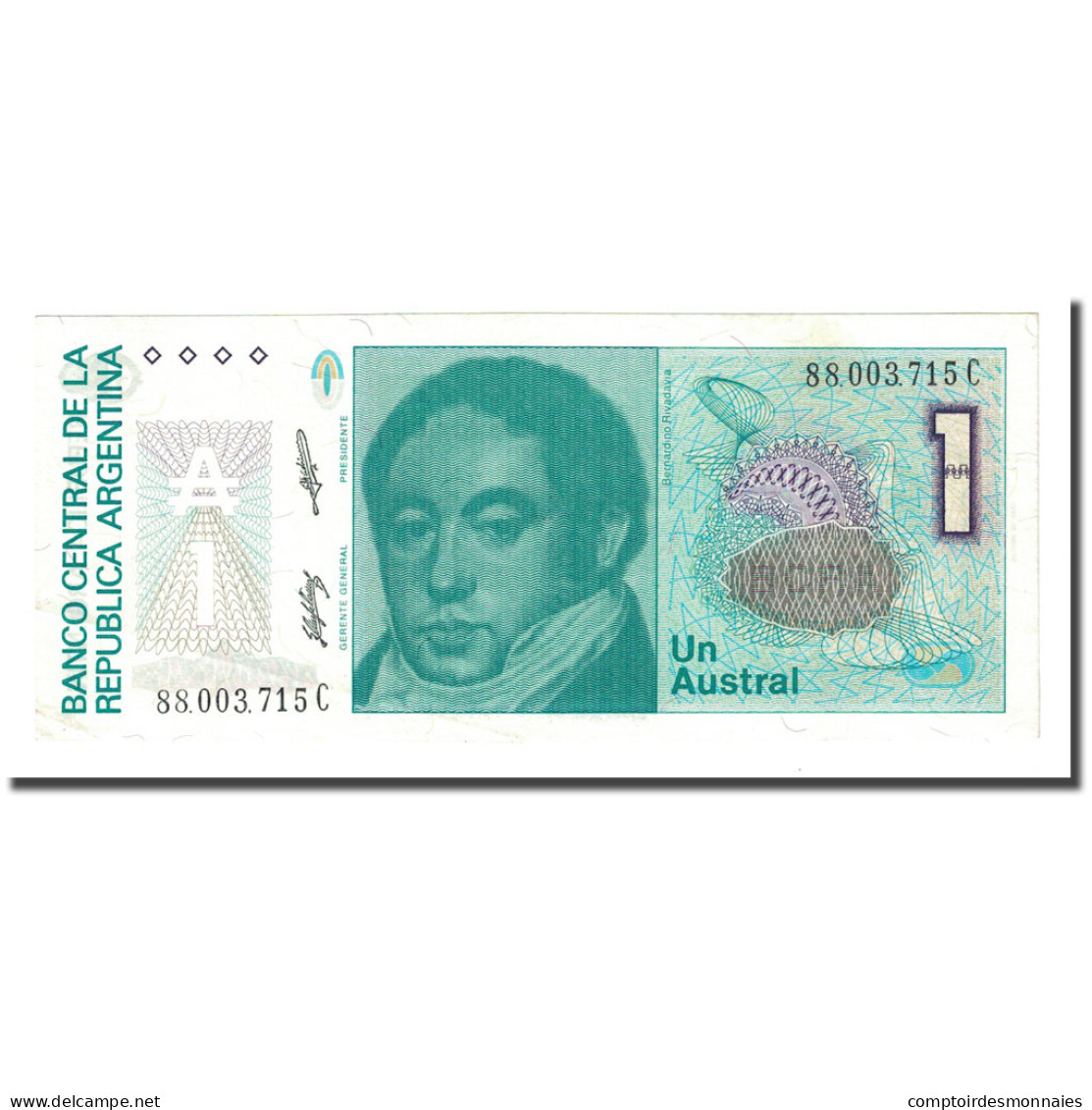 Billet, Argentine, 1 Austral, Undated (1985-89), KM:323b, SPL - Argentine