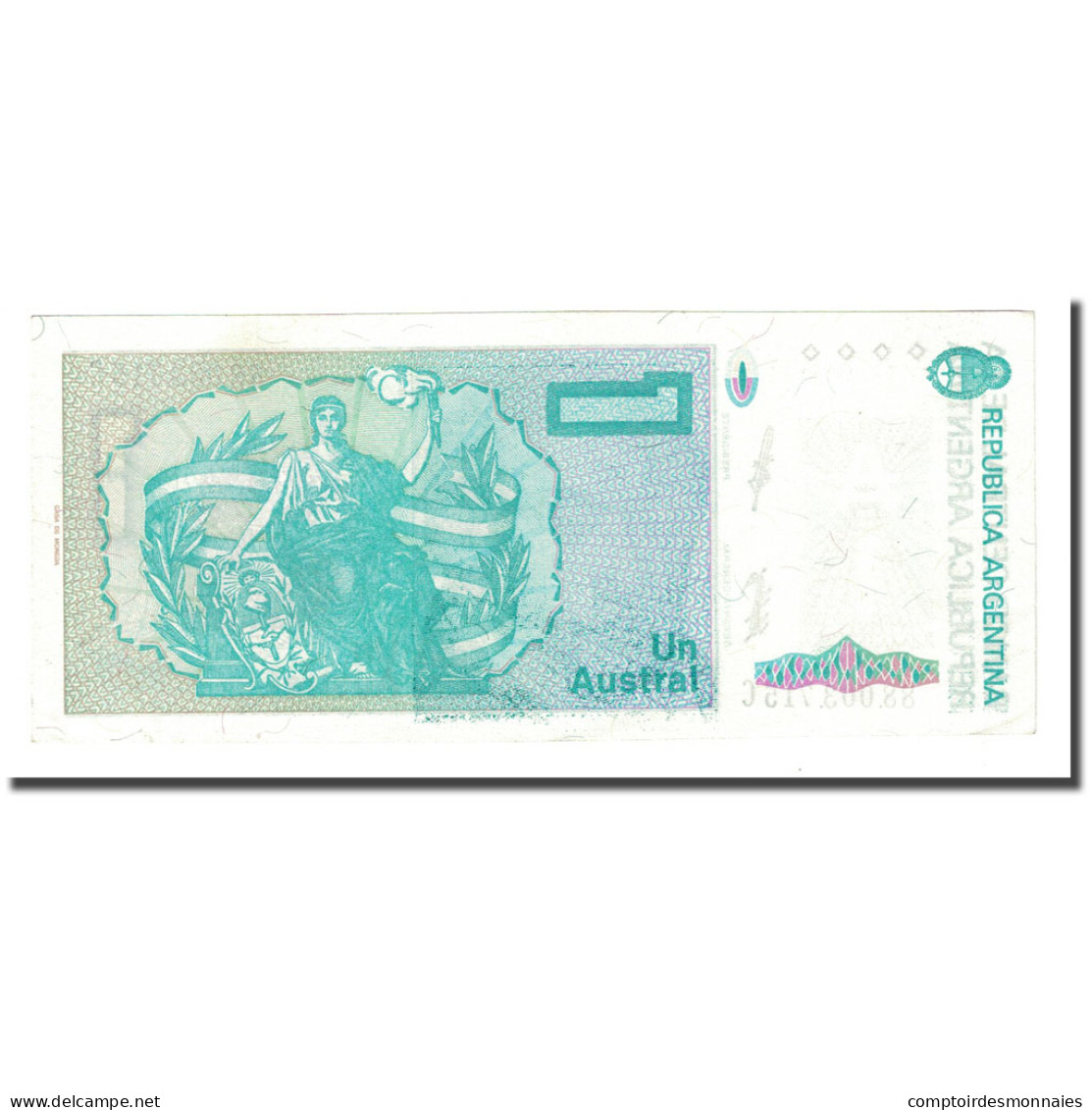 Billet, Argentine, 1 Austral, Undated (1985-89), KM:323b, SPL - Argentine