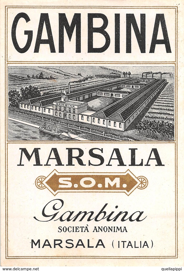 D9274 "  CAMBINA - MARSALA S.O.M.- GABINA SOCIETA ANONIMA".  ETICHETTA ORIG. - Other & Unclassified