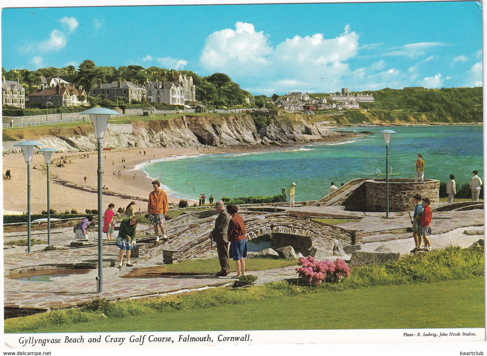 MINI GOLF / MIDGET GOLF - Gyllynvase Beach And Crazy Golf Course, Falmouth, Cornwall - (England) - John Hinde - Andere & Zonder Classificatie