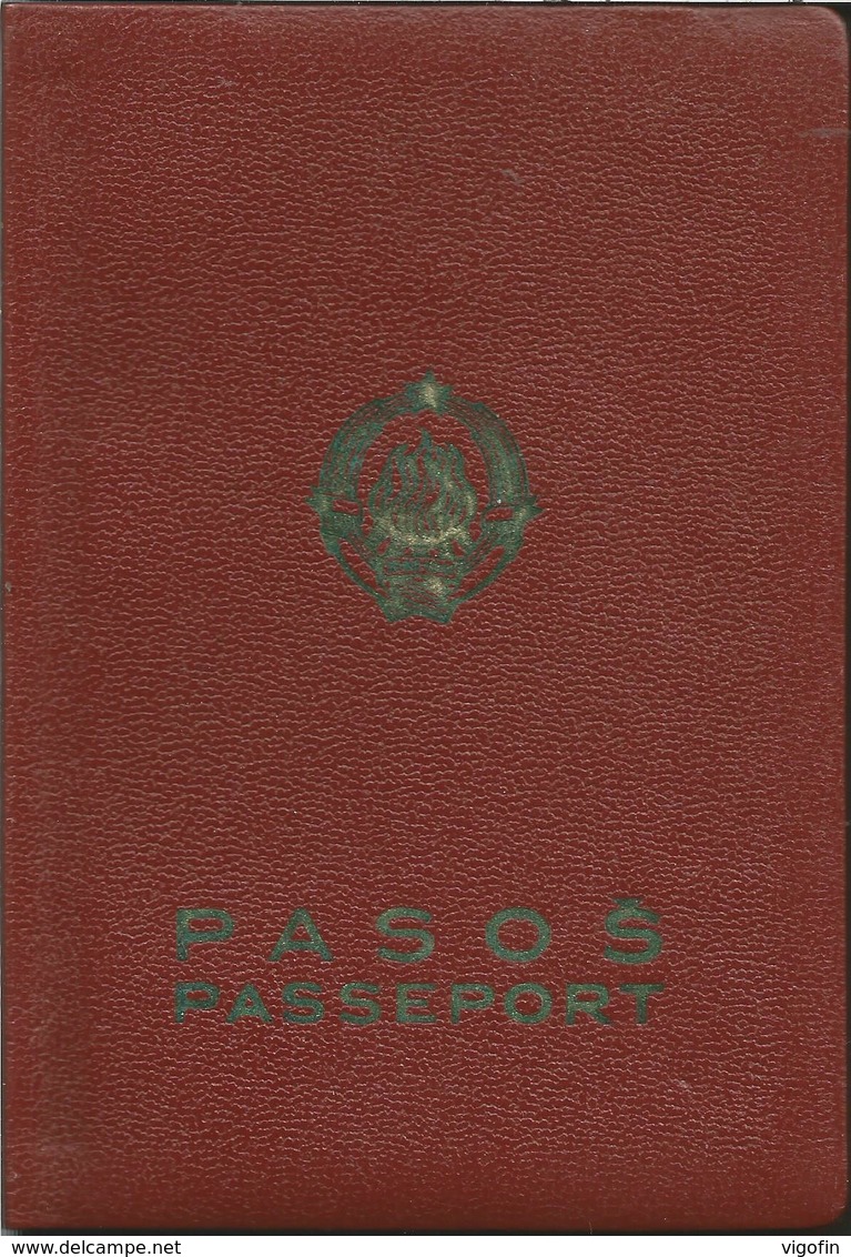 1964 PASSPORT ,PASSEPORT, JUGOSLAVIA FNRJ,VISA AUSTRIA GERMANY - Sonstige & Ohne Zuordnung