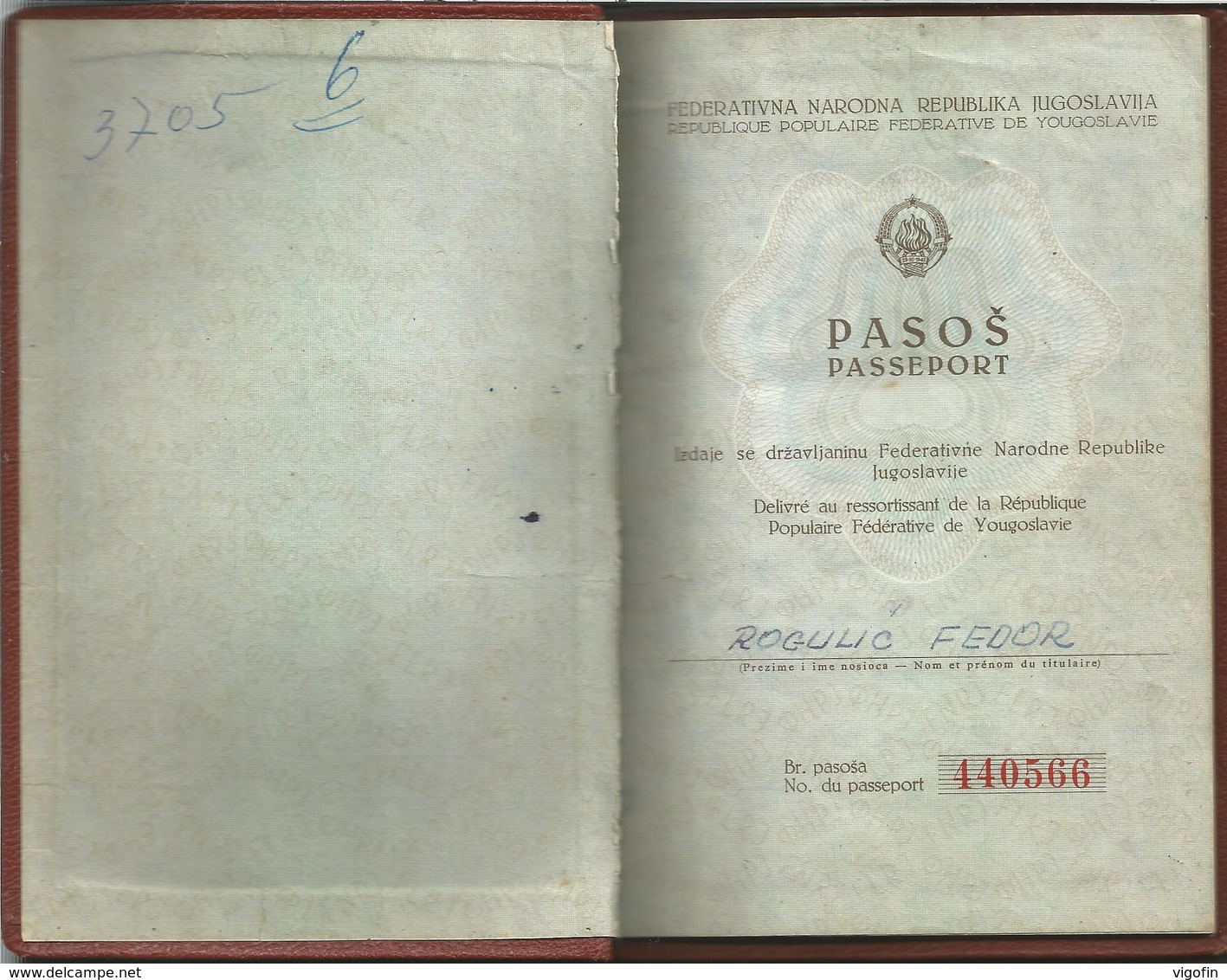 1964 PASSPORT ,PASSEPORT, JUGOSLAVIA FNRJ,VISA AUSTRIA GERMANY - Sonstige & Ohne Zuordnung