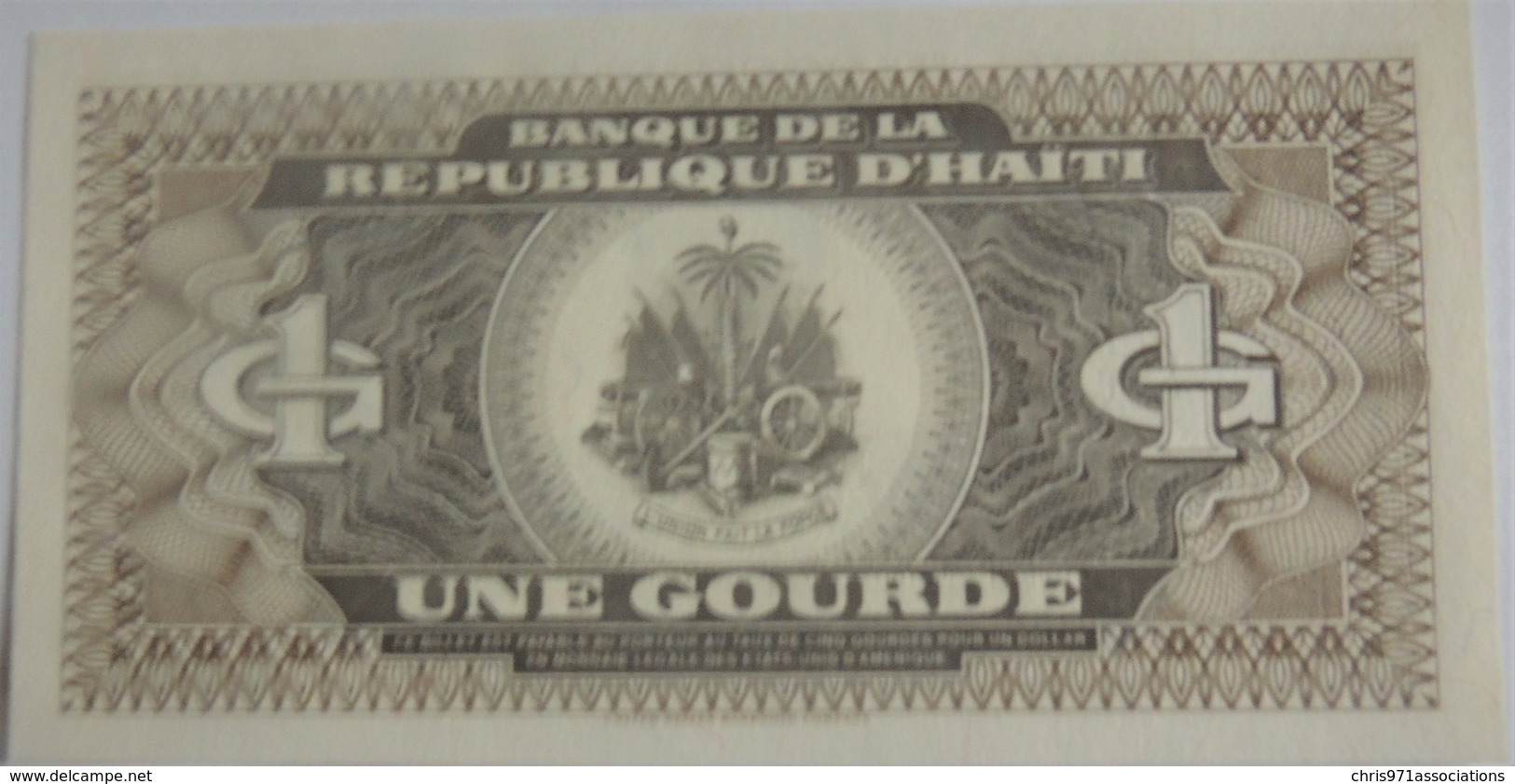 Billet D'Haîti De 1 Gourde 1989 Neuf/UNC Pick 253 - Haiti