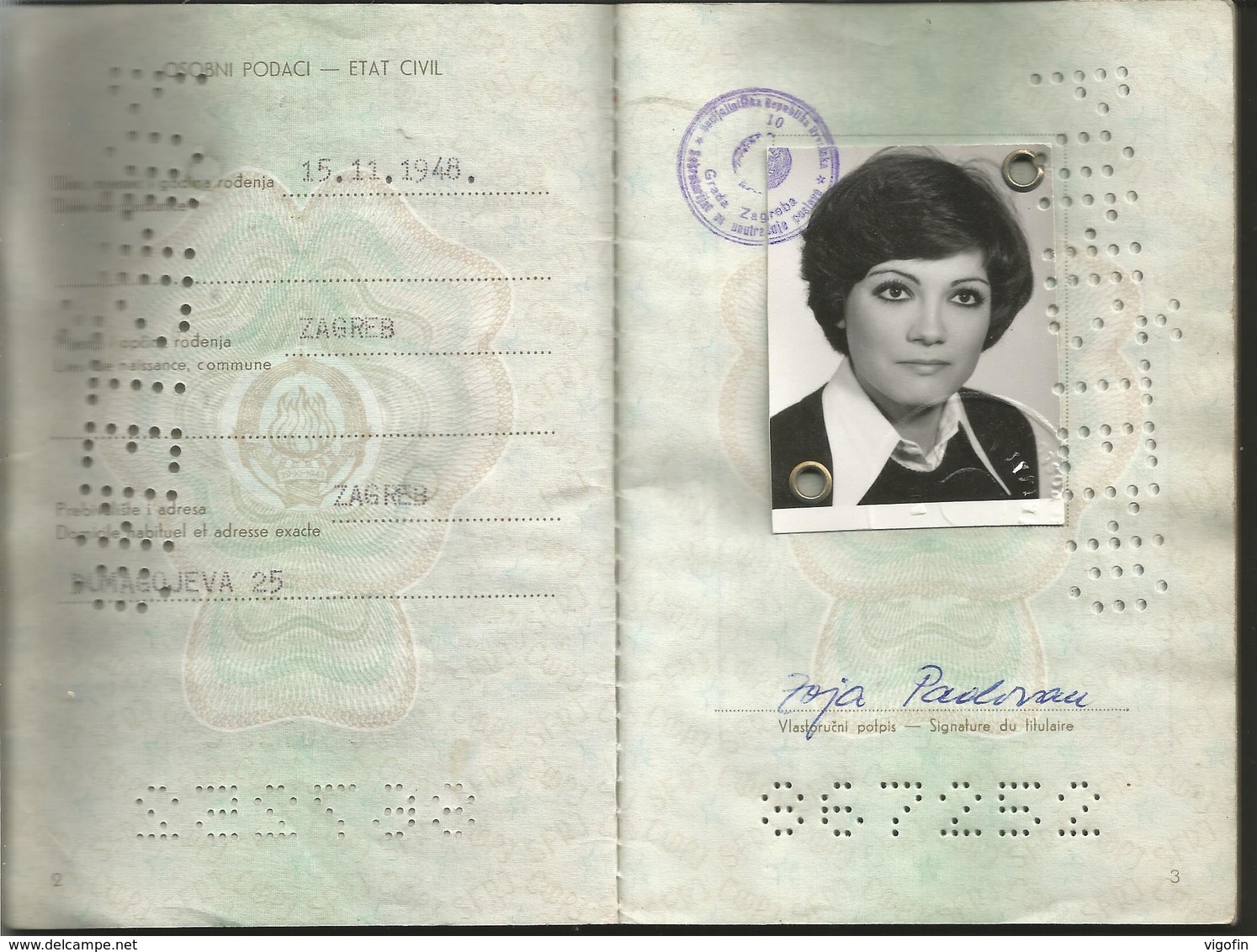 1976 PASSPORT ,PASSEPORT, SFRJ JUGOSLAVIA,VISA GERMANY, U S  A , GREECE - Sonstige & Ohne Zuordnung