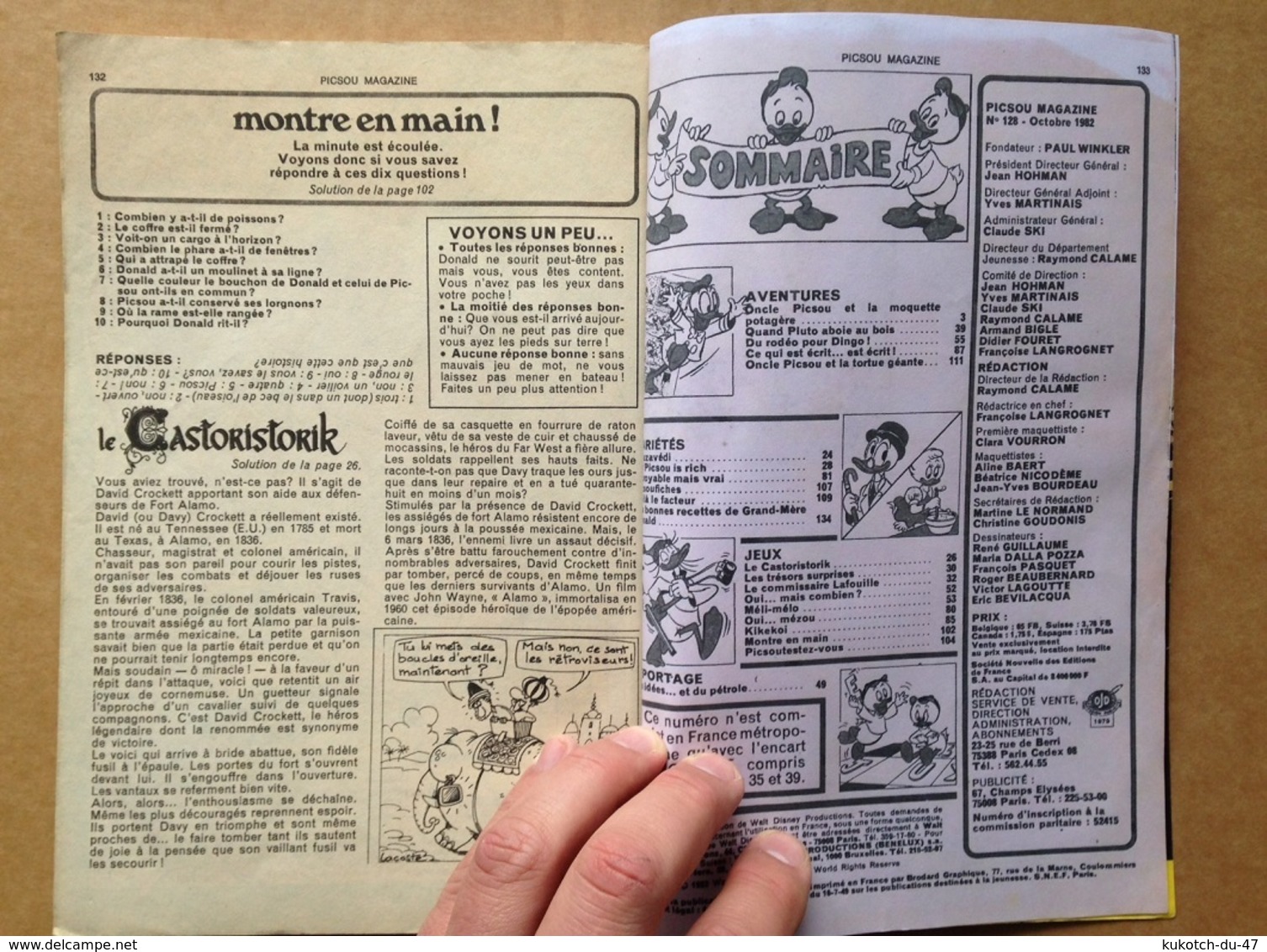 Disney - Picsou Magazine ° Année 1982 - N°128 (avec grand défaut d'usure)