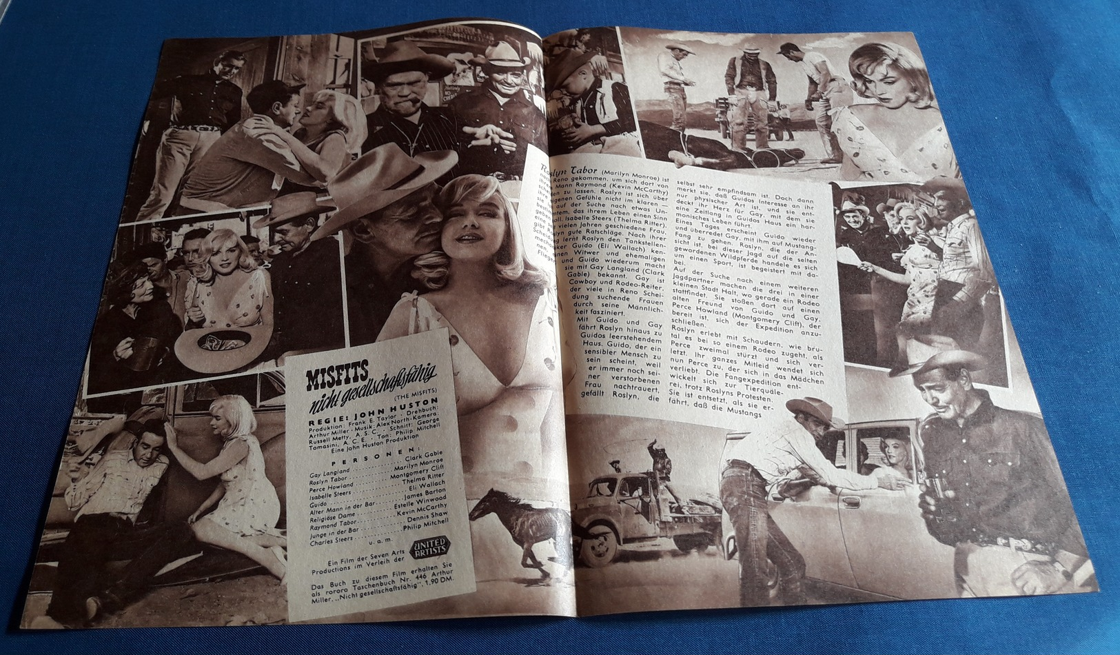 Marilyn Monroe, Clark Gable, Montgomery Clift > "MISFITS - Nicht Gesellschaftsfähig" > Altes IFB-Filmprogramm (fp137) - Zeitschriften