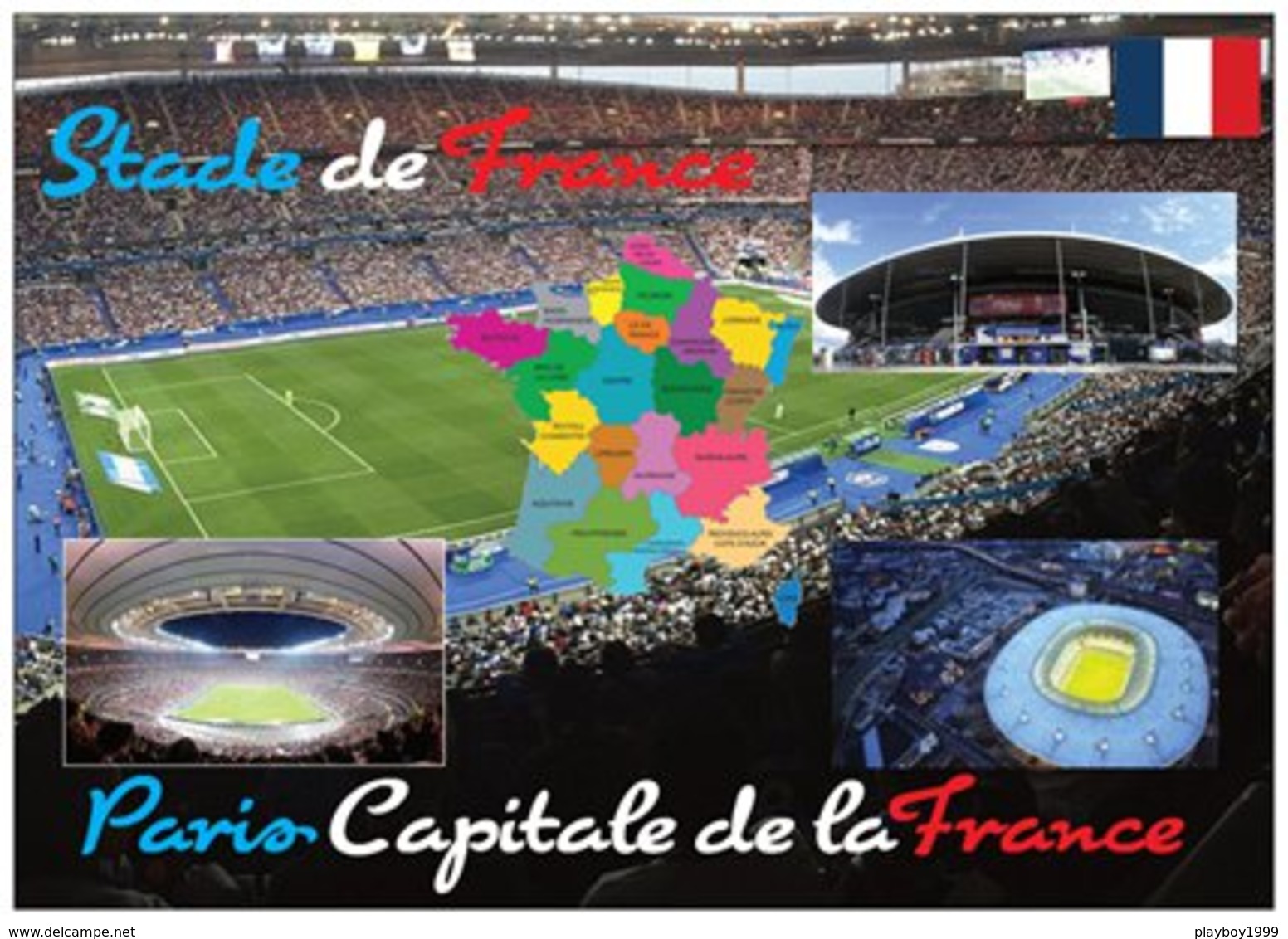 Football - Stade De France - Paris Capitale De La France - 4 Vues + Carte Géo - Cpm - Vierge - - Soccer