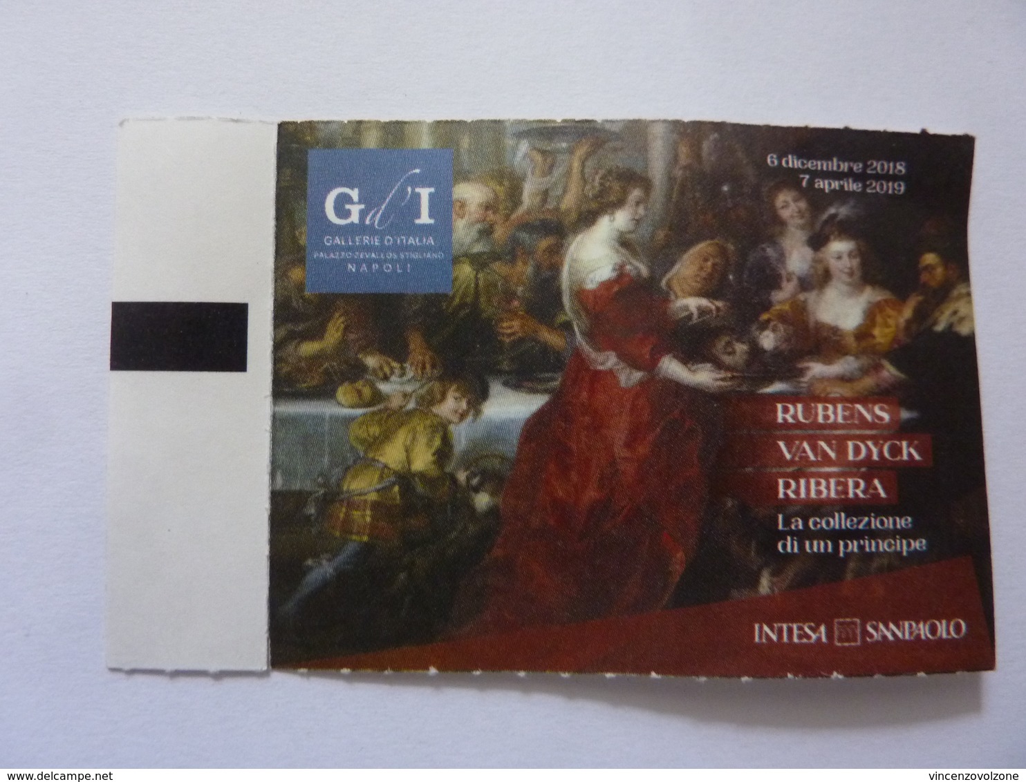 Biglietto Ingresso Mostra "Gallerie D'italia Palazzo Zevallos Stigliano - Napoli RUBENS VAKN DYCK RIBEIRA" 2019 - Eintrittskarten