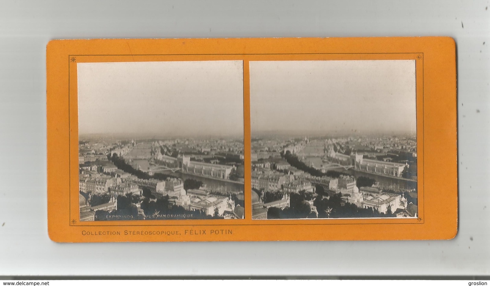 PARIS (75) EXPO 1900 PHOTO STEREOSCOPIQUE 3 VUE PANORAMIQUE (COLLECTION FELIX POTIN) - Photos Stéréoscopiques