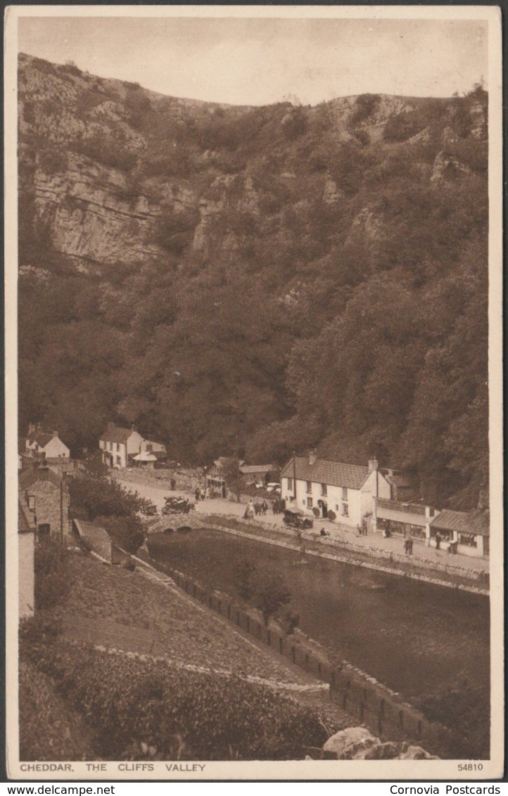 The Cliffs Valley, Cheddar, Somerset, C.1940 - Photochrom Postcard - Cheddar
