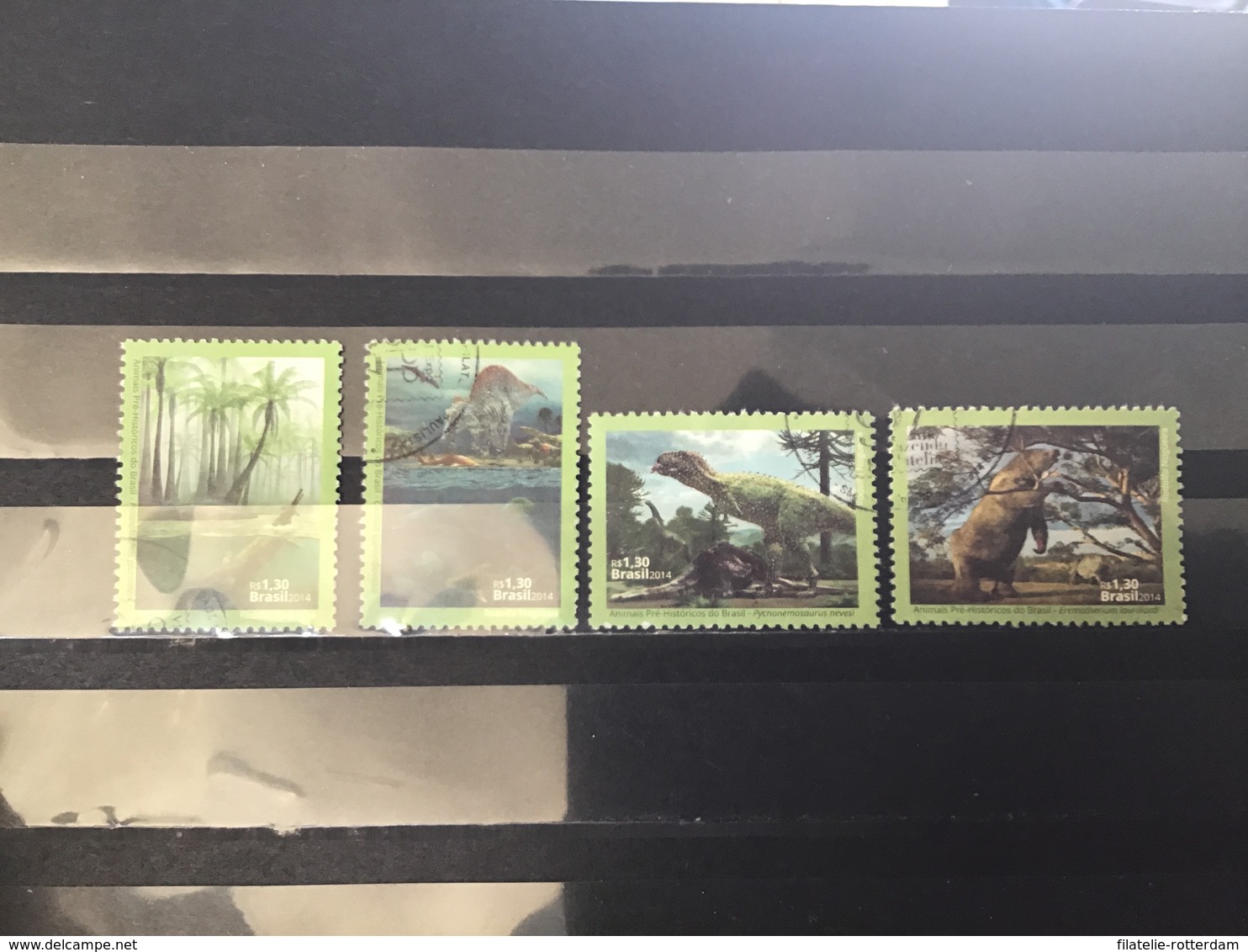 Brazilië / Brazil - Complete Set Dinosauriërs 2014 - Used Stamps