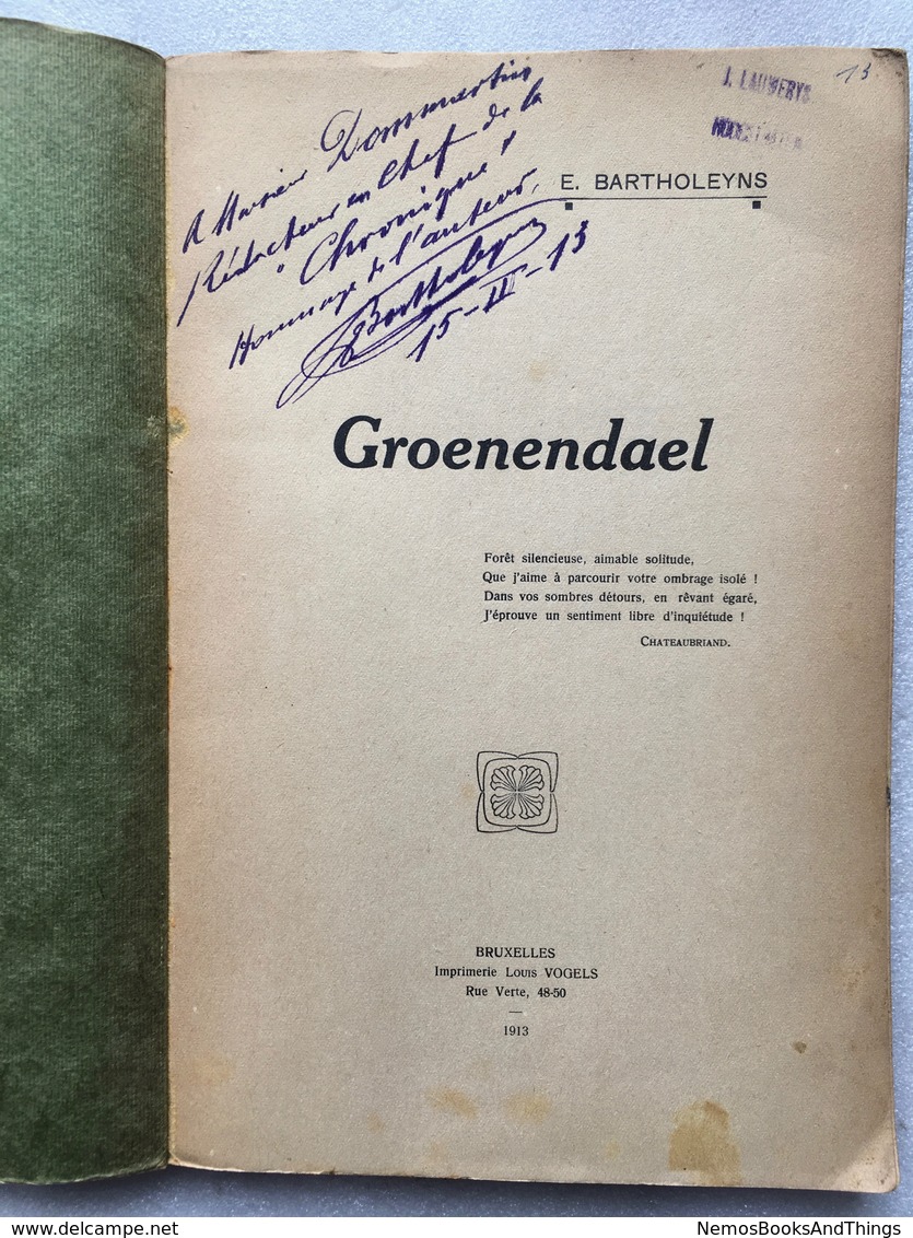 GROENENDAEL - Hoeylaert, Foret de Soigne, Bonne-Odeur, Wesembeek - E. BARTHOLEYNS - Gesigneerd - 1913