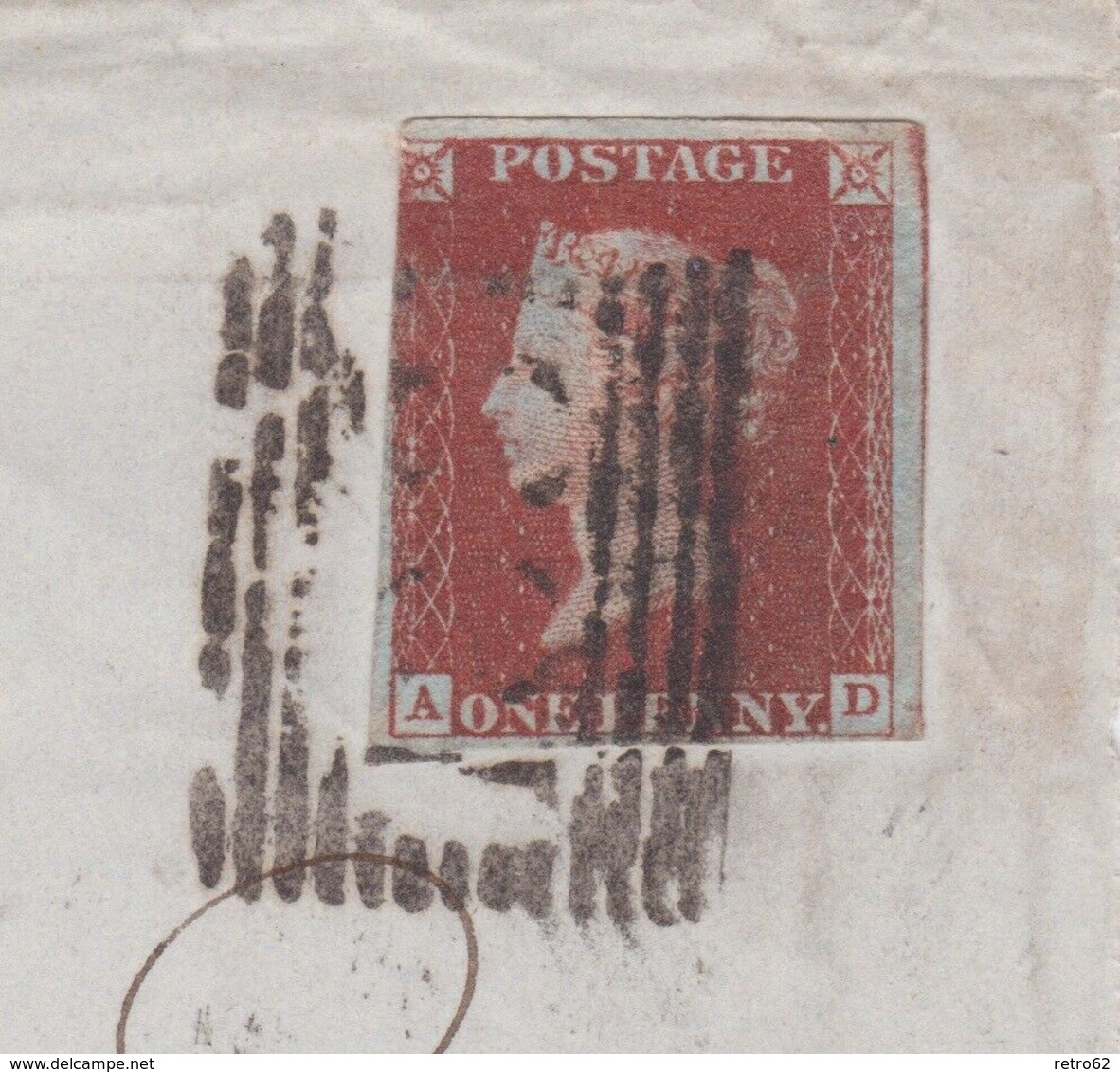 Great Britain-1845 QV 1d Red On Blue Paper On Inverness, Scotland Cover To Oban - Storia Postale