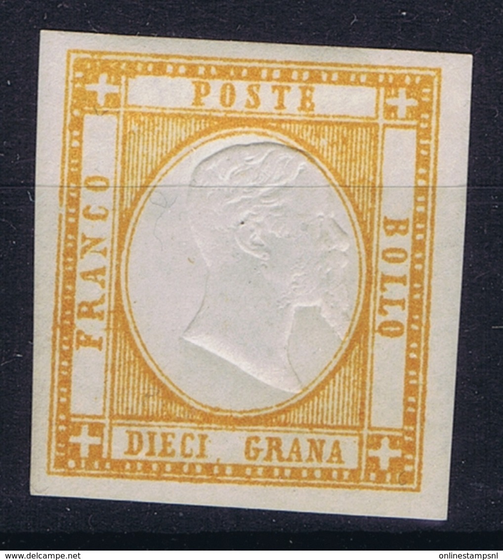 Italy: Napels  Sa 3 Mi 6 MH/* Flz/ Charniere Displaced Head - Mint/hinged