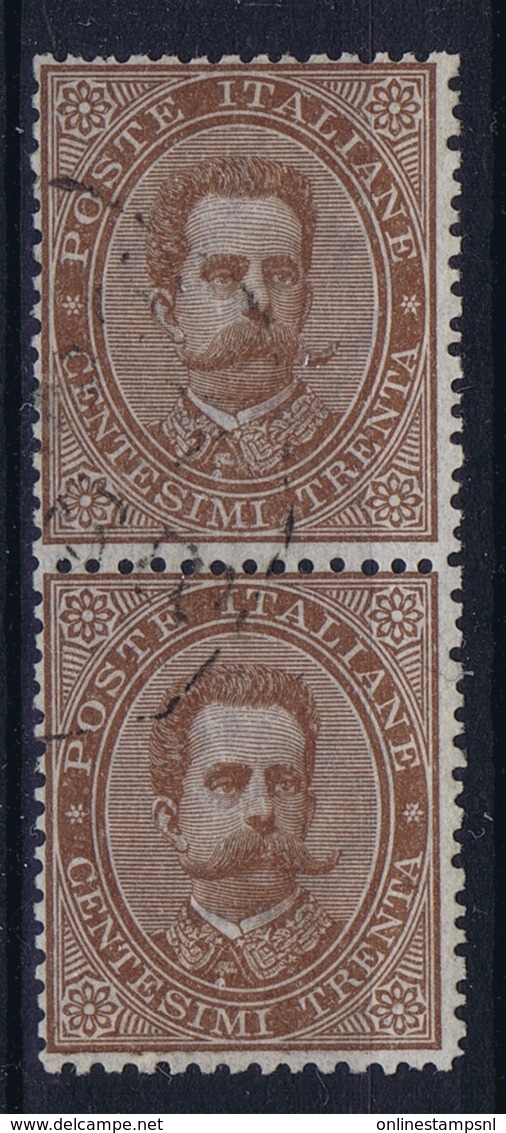 Italy:  Sa 41 Mi 41A PAIR Obl./Gestempelt/used  1879 - Oblitérés