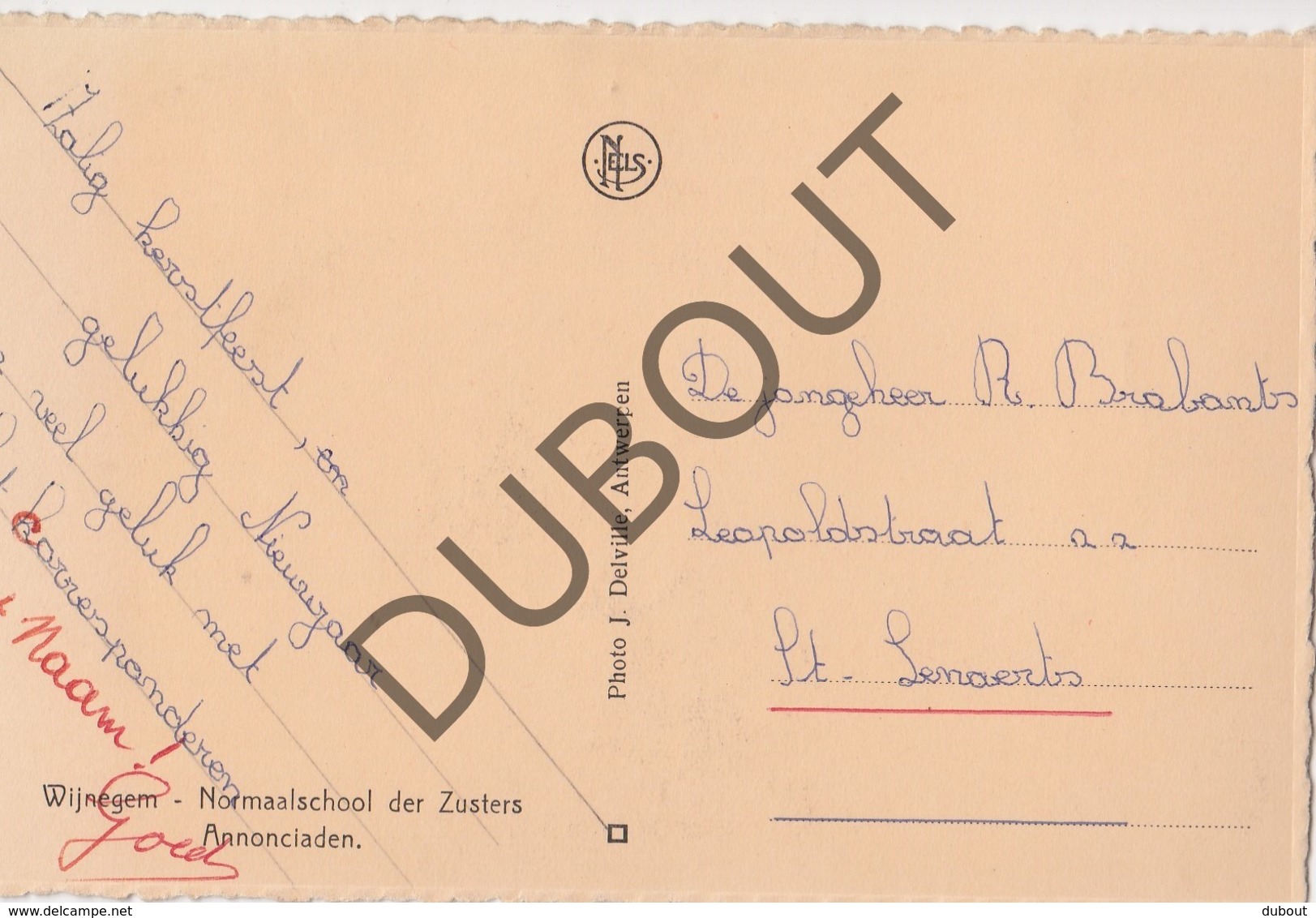 Postkaart - Carte Postale WIJNEGEM Normaalschool Der Zusters Annonciaden (o772) - Wijnegem