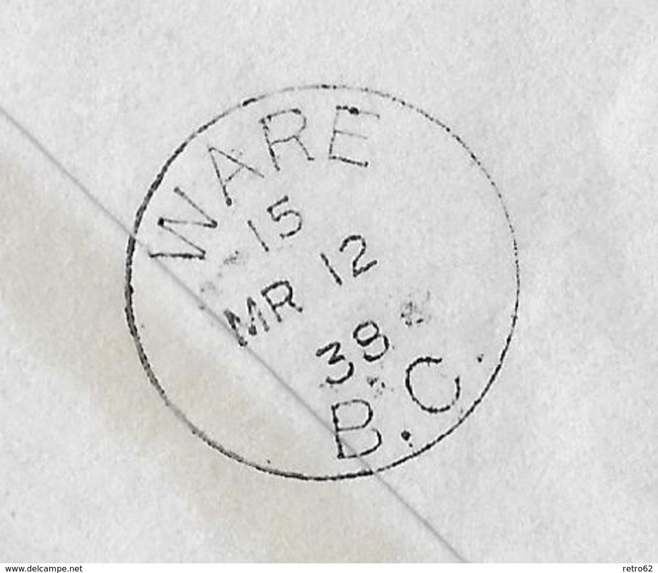 Canada-1938 First Airmail Flight Cover Prince George To Ware, British Colombia - Poste Aérienne