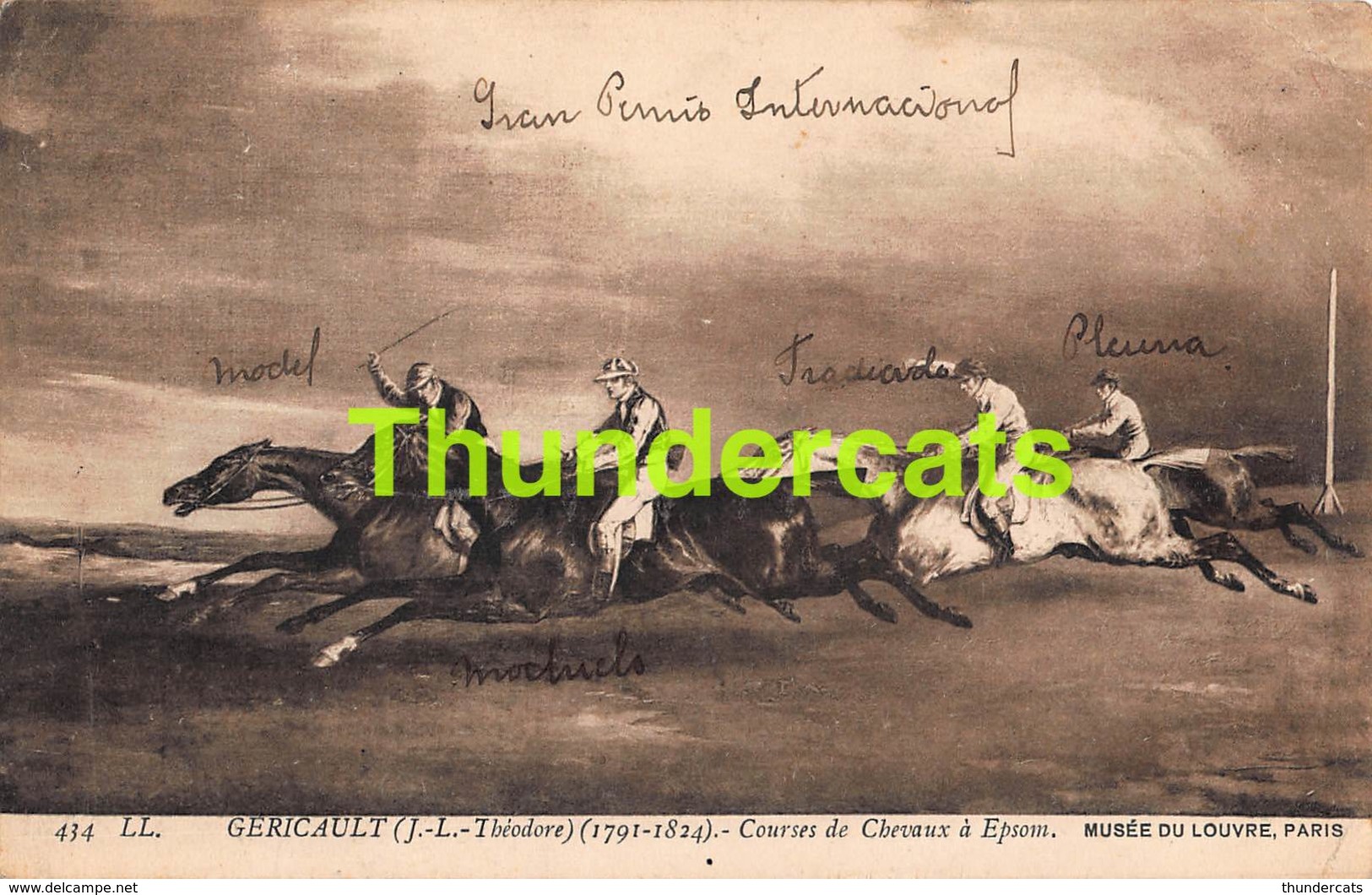 CPA GERICAULT J L THEODORE COURSES DE CHEVAUX A EPSOM MUSEE DU LOUVRE PARIS CHEVAL HORSE - Hippisme