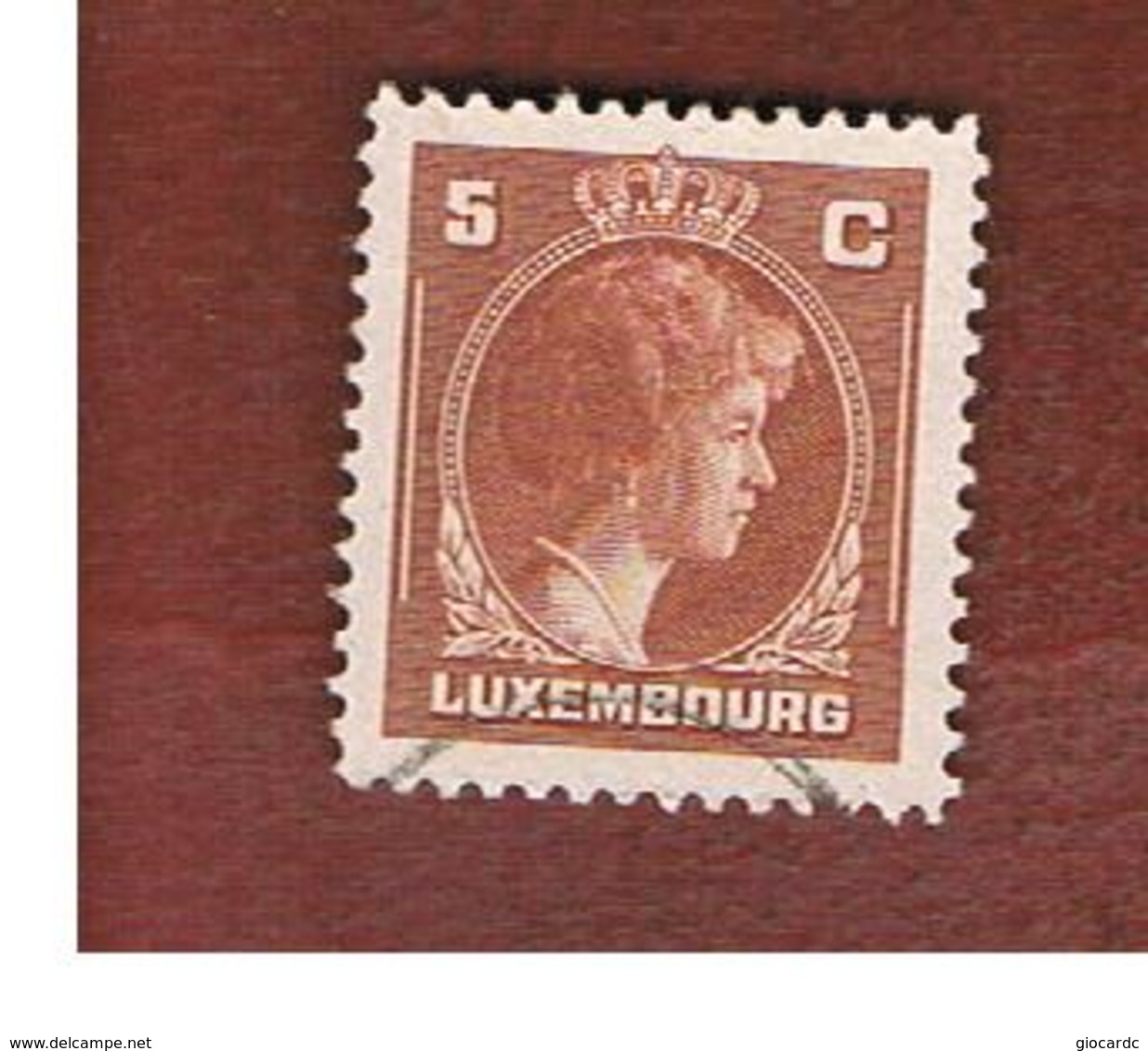 LUSSEMBURGO (LUXEMBOURG)   -   SG  438    -   1944 GRAND DUCHESS  CHARLOTTE  5   -   USED - 1944 Charlotte Di Profilo Destro