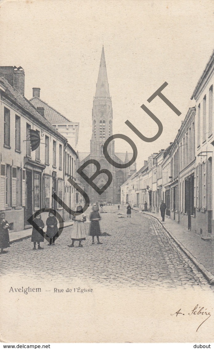 Postkaart-Carte Postale AVELGEM Rue De L'Eglise  (O759) - Avelgem