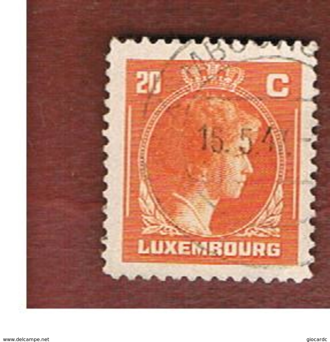 LUSSEMBURGO (LUXEMBOURG)   -   SG  440    -   1946 GRAND DUCHESS  CHARLOTTE 20  -   USED - 1944 Charlotte Di Profilo Destro