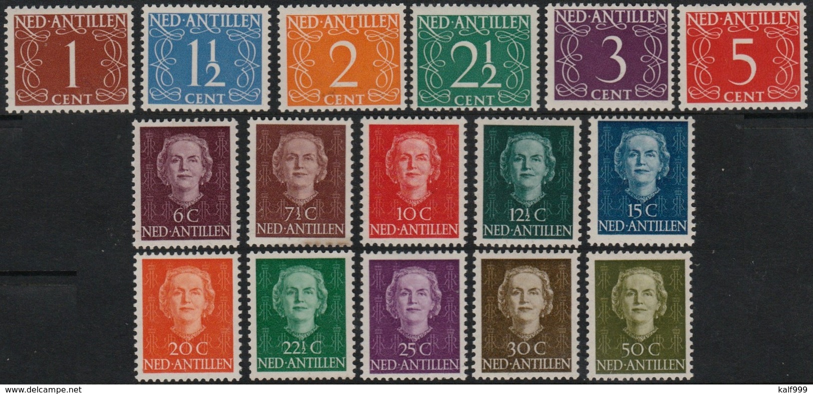 ~~ Netherlands Antilles 1950  - Definitives Between NVPH  218 And 229 * MH - CV 76.00 Euro  ~~~ - Curacao, Netherlands Antilles, Aruba