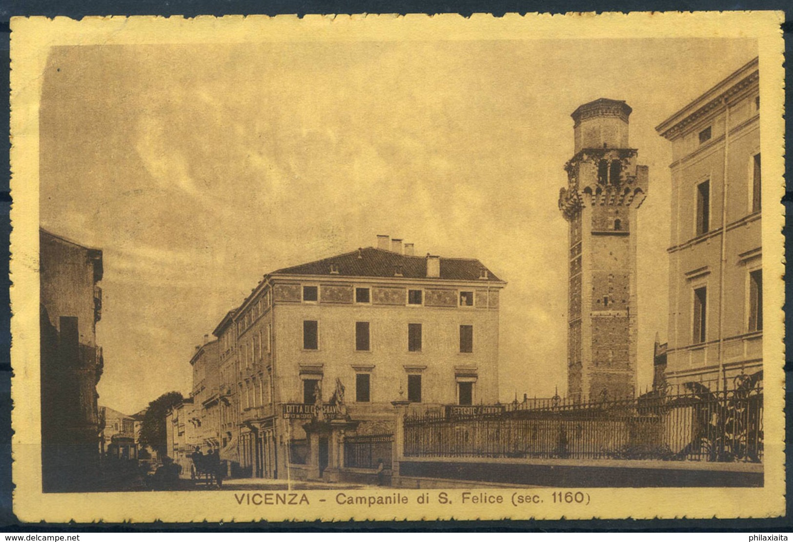 Vicenza 1913 Cartolina 100% Usata Con Francobollo, Campanile S. Felice - Vicenza