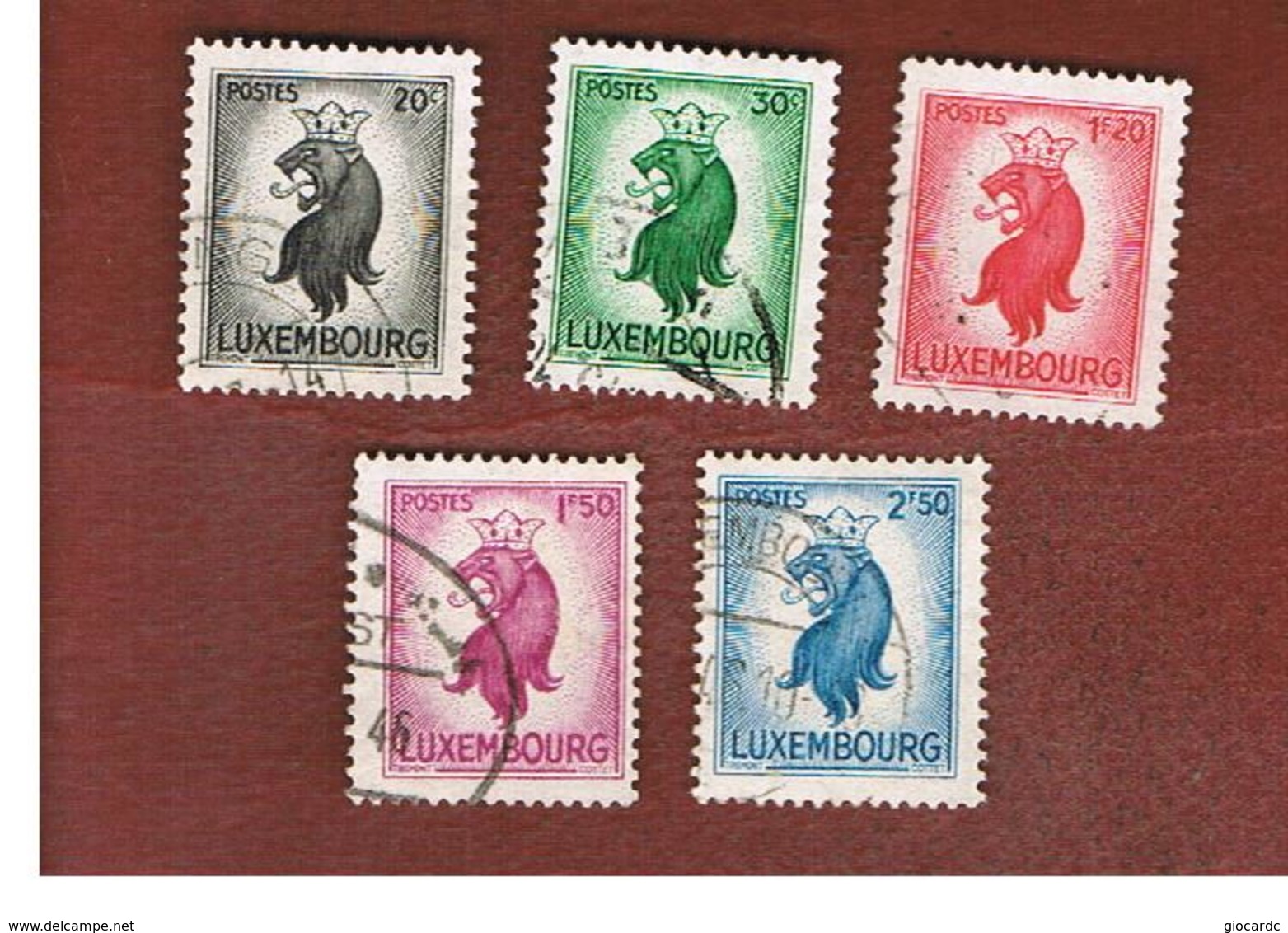 LUSSEMBURGO (LUXEMBOURG)   -   SG  469   -   1945   LION  -   USED - 1945 Leon Héraldico