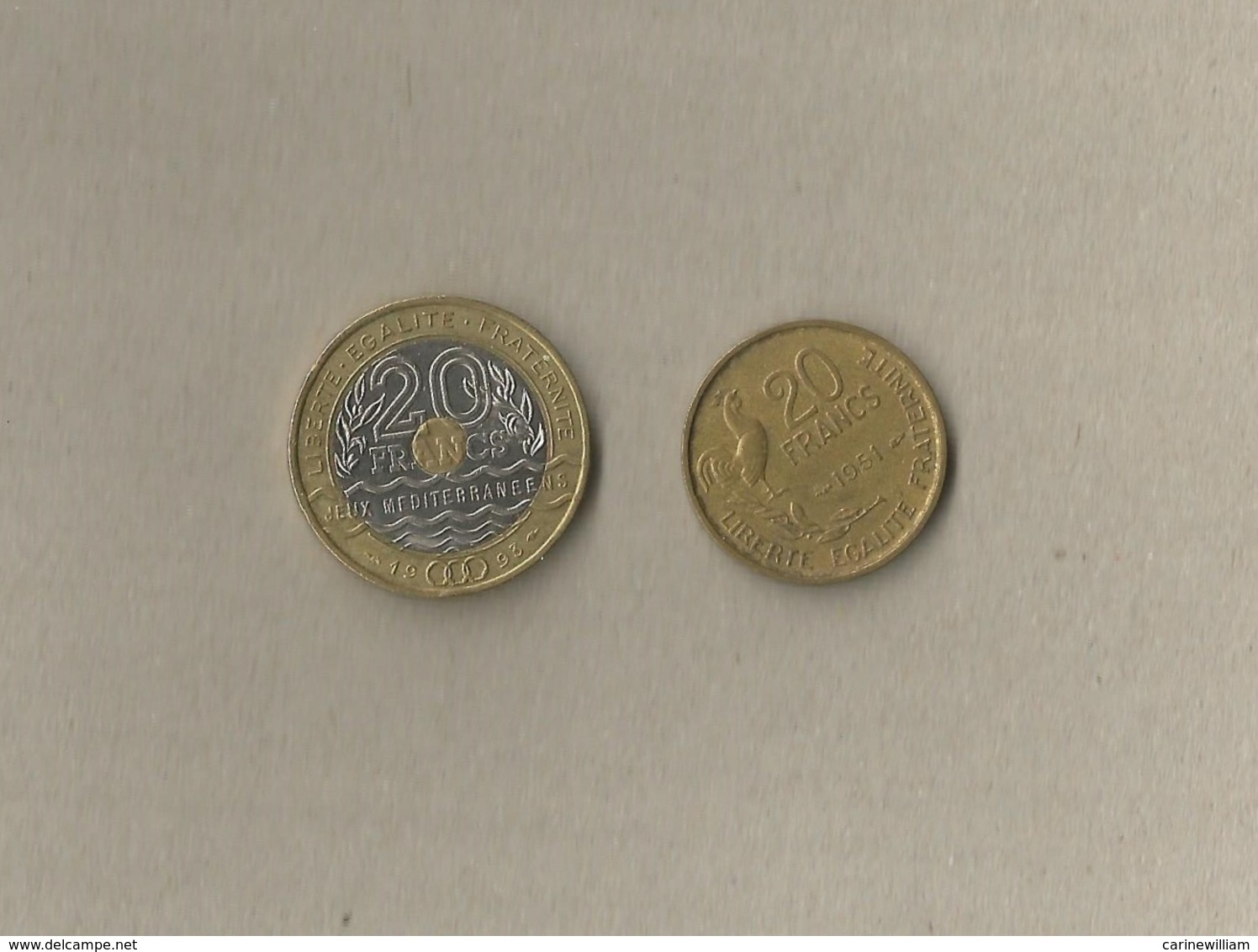 2 Verschillende Munten Van 20 Francs - Frankrijk / France - Autres & Non Classés