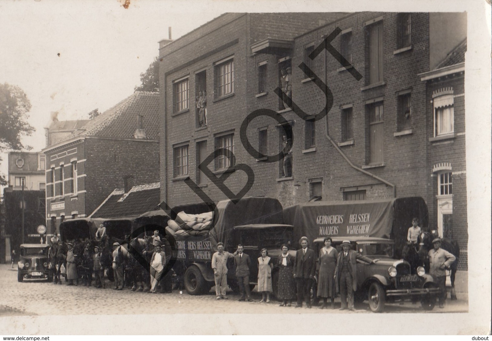 Fotokaart-Carte Photo WIJNEGEM Gebroeders Helssen, Maalders Oldtimer - Paarden  (O765) - Wijnegem