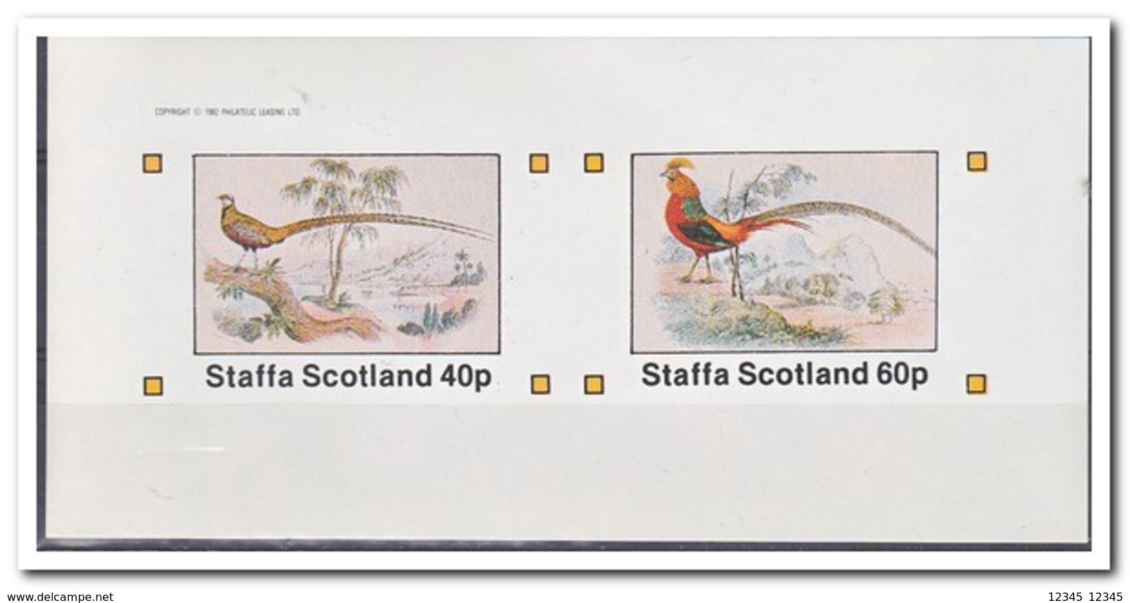 Staffa 1982, Postfris MNH, Birds, Pheasant - Scotland