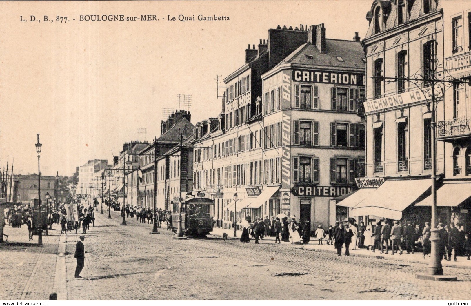 BOULOGNE SUR MER LE QUAI GAMBETTA TBE - Boulogne Sur Mer