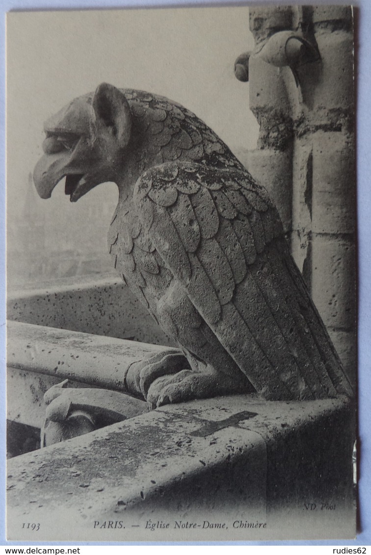 Paris - Eglise Notre Dame - Chimère (numéro 1193) - Notre Dame De Paris