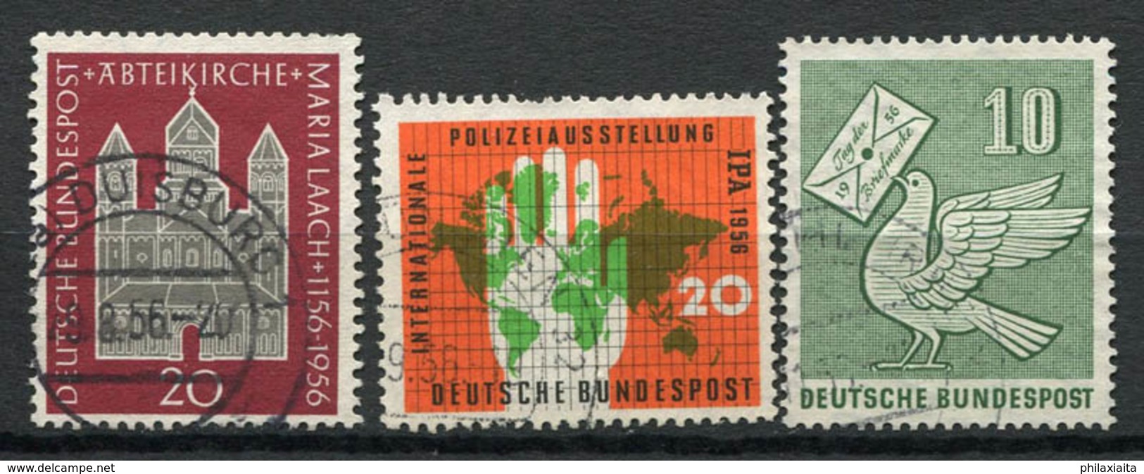 Germania Bund 1956 Usato 100% Mappa, Colomba, Chiesa - Usati