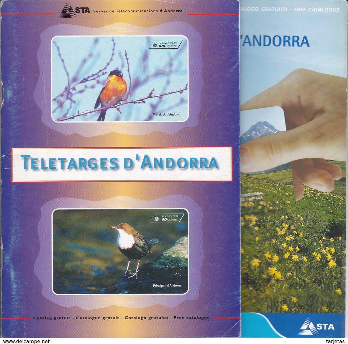 LOTE DE 2 CATALOGOS DE TARJETAS DE ANDORRA DEL AÑO 1991 AL 2001 - Libros & Cds
