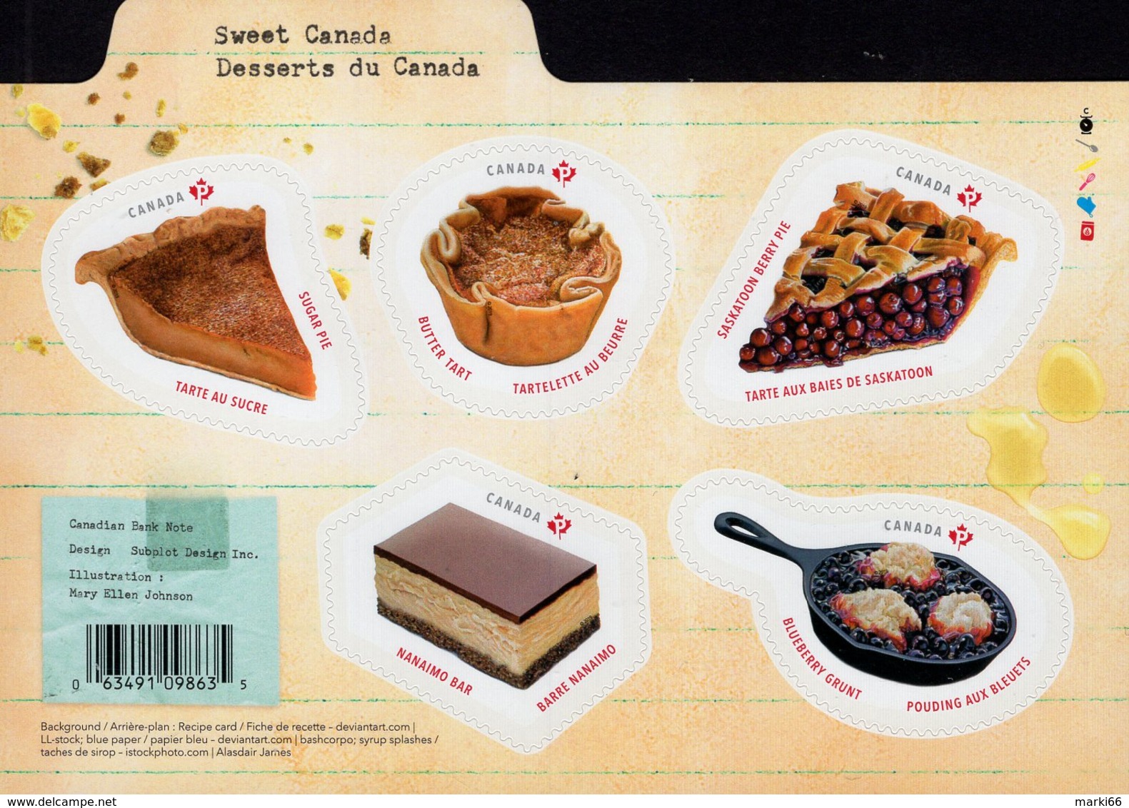 Canada - 2019 - Sweet Canada - Mint Self-adhesive Souvenir Sheet - Neufs